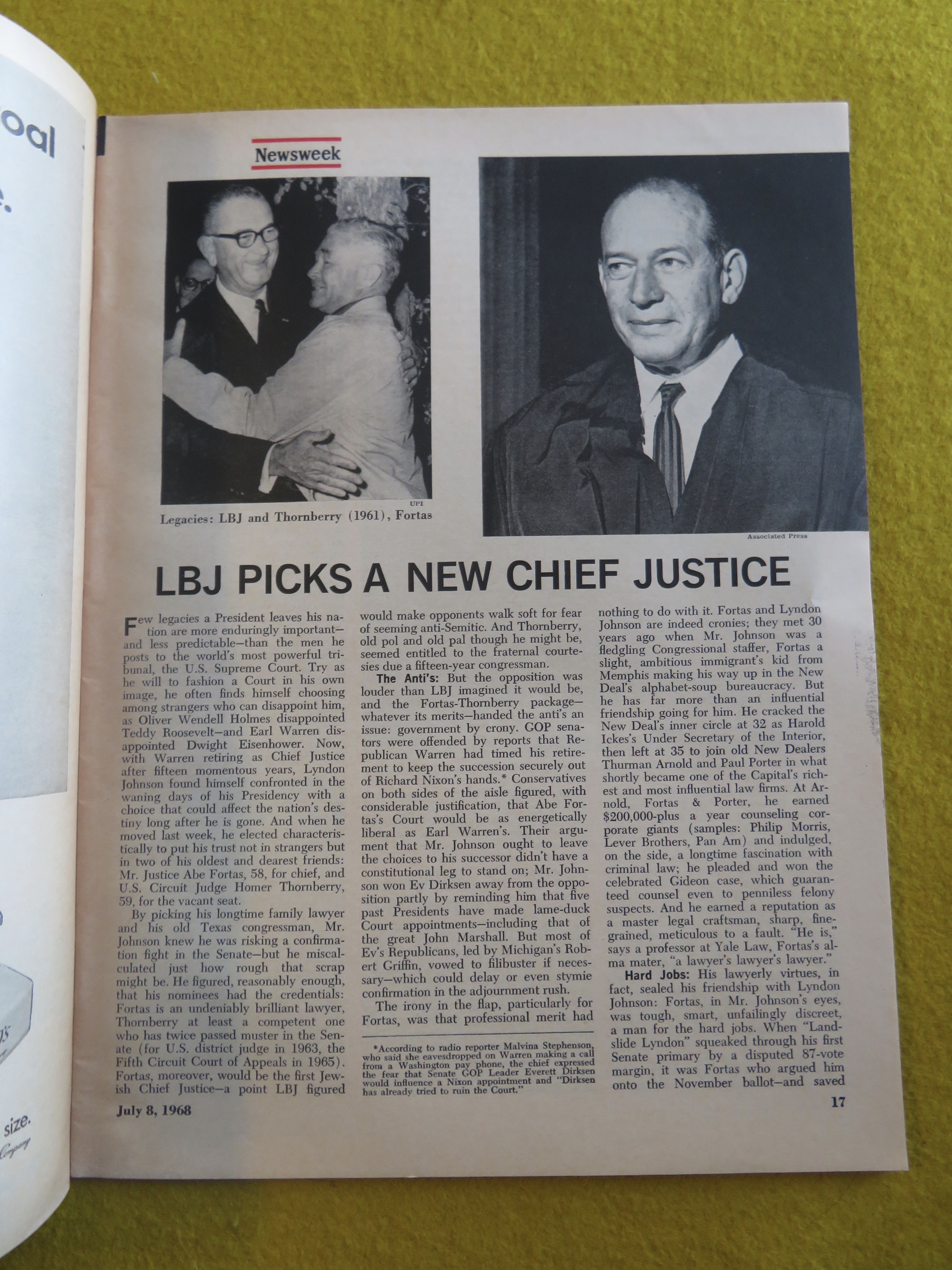 Newsweek Magazine July  8, 1968  The Polls