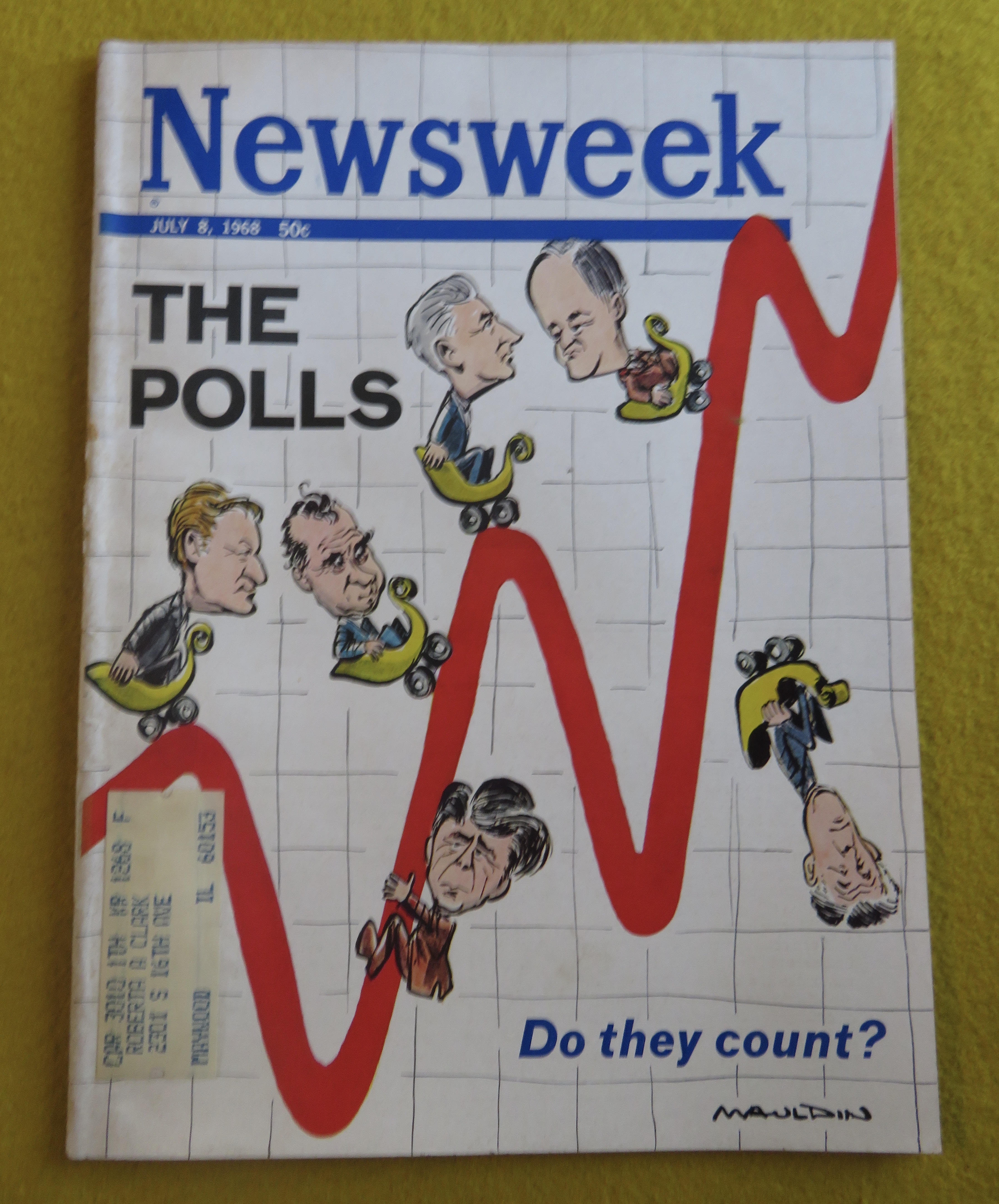 Newsweek Magazine July  8, 1968  The Polls