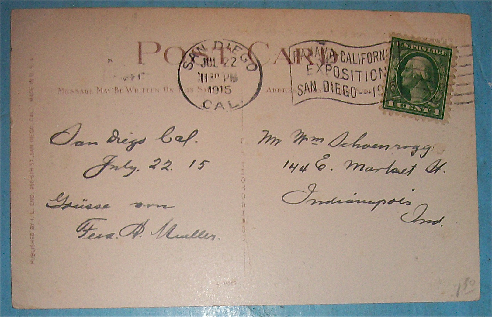 Prado Entrance To Arts & Crafts Building Postcard
