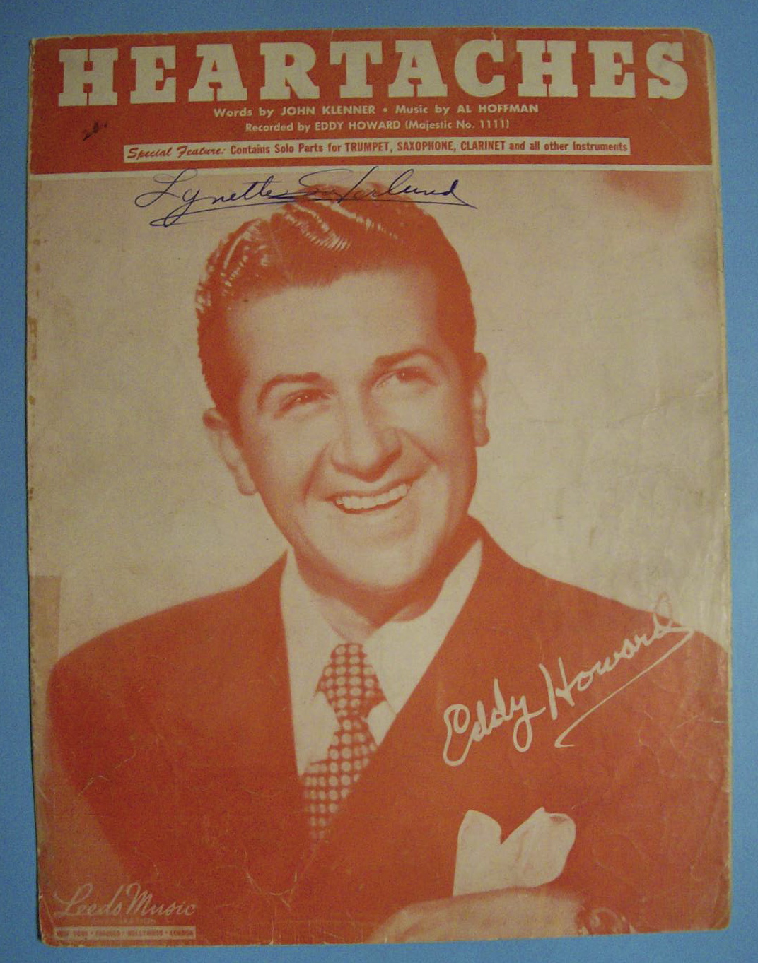 Sheet Music For 1942 Heartaches