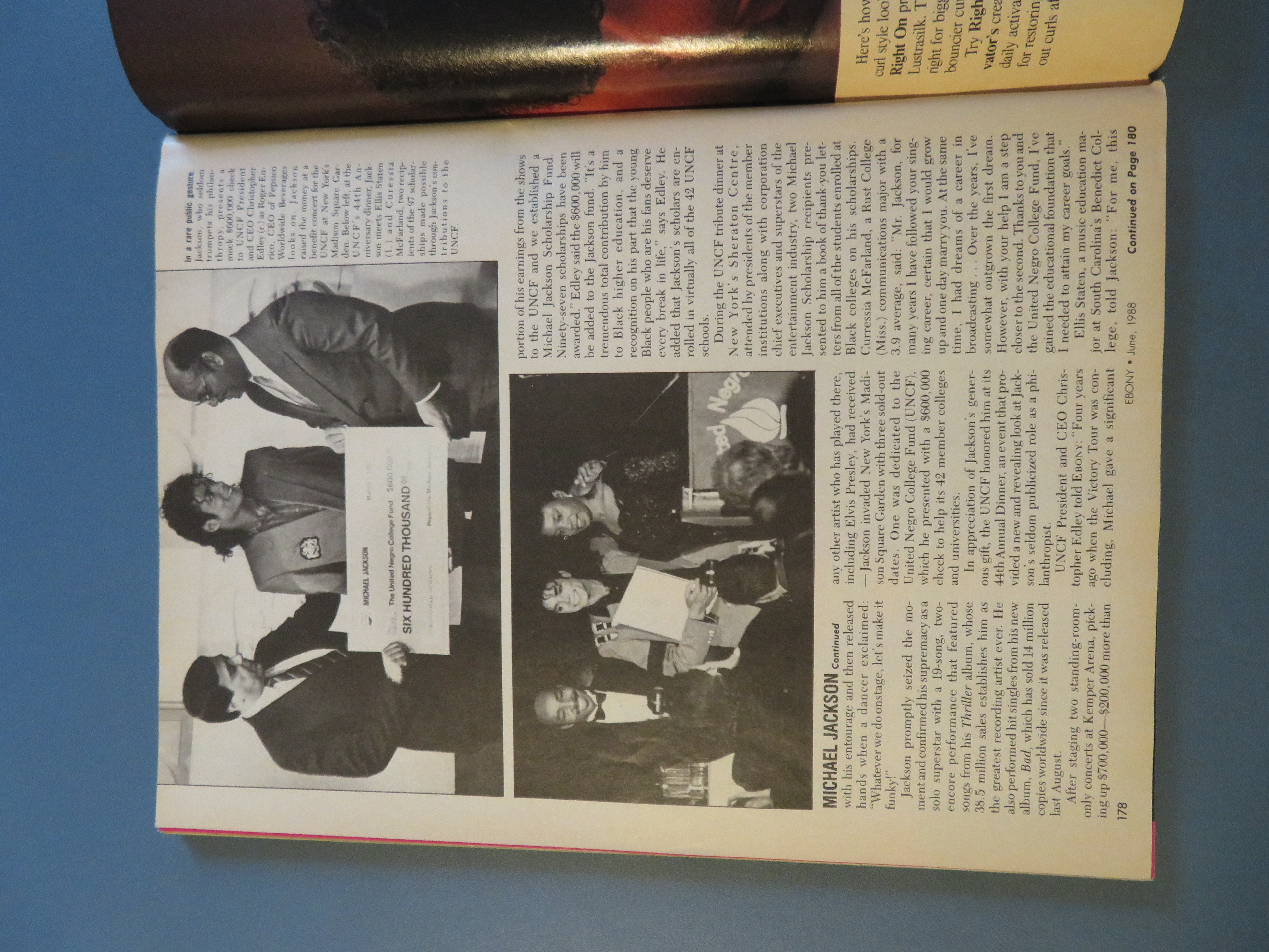 Ebony Magazine June 1988 Michael Jackson