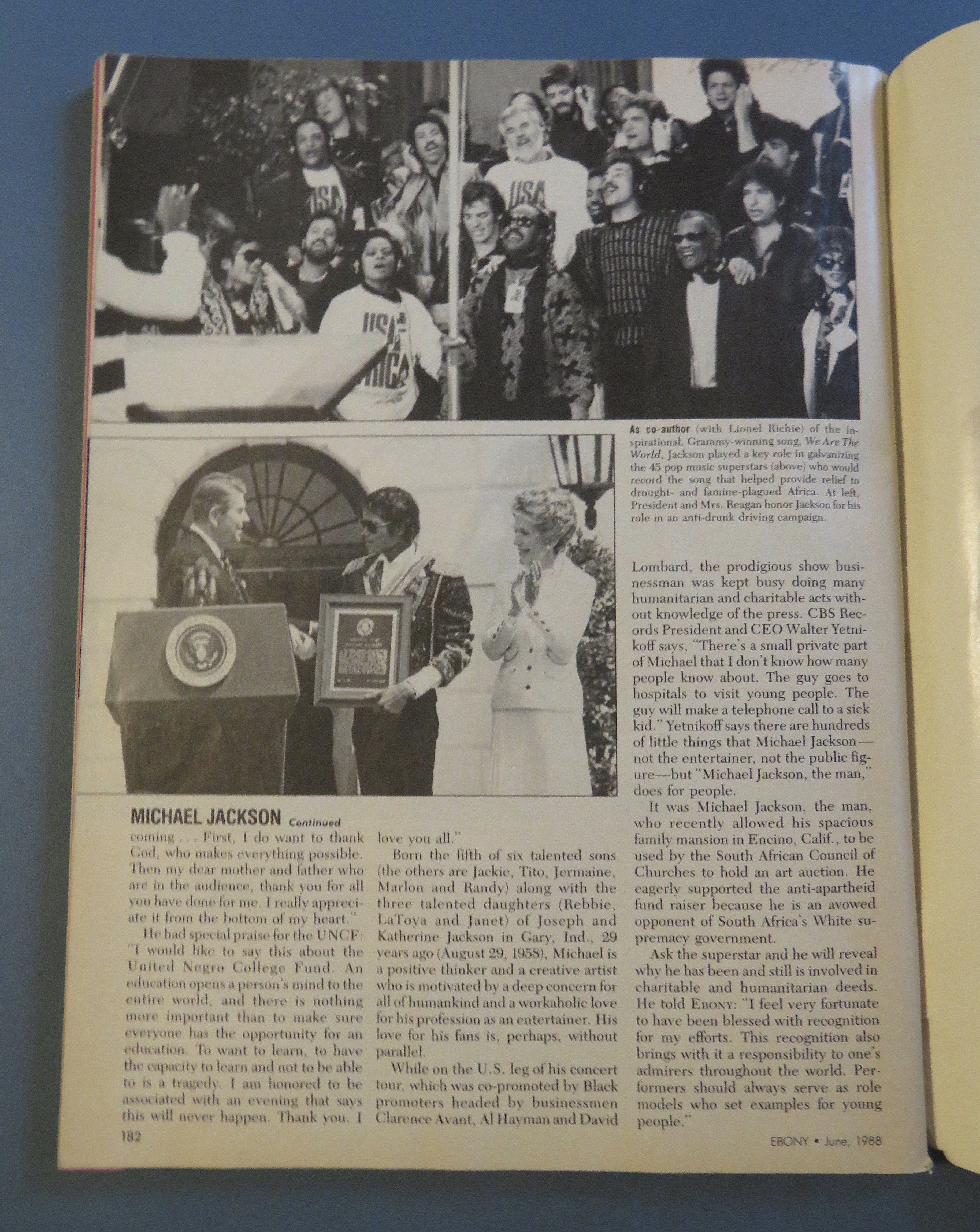 Ebony Magazine June 1988 Michael Jackson