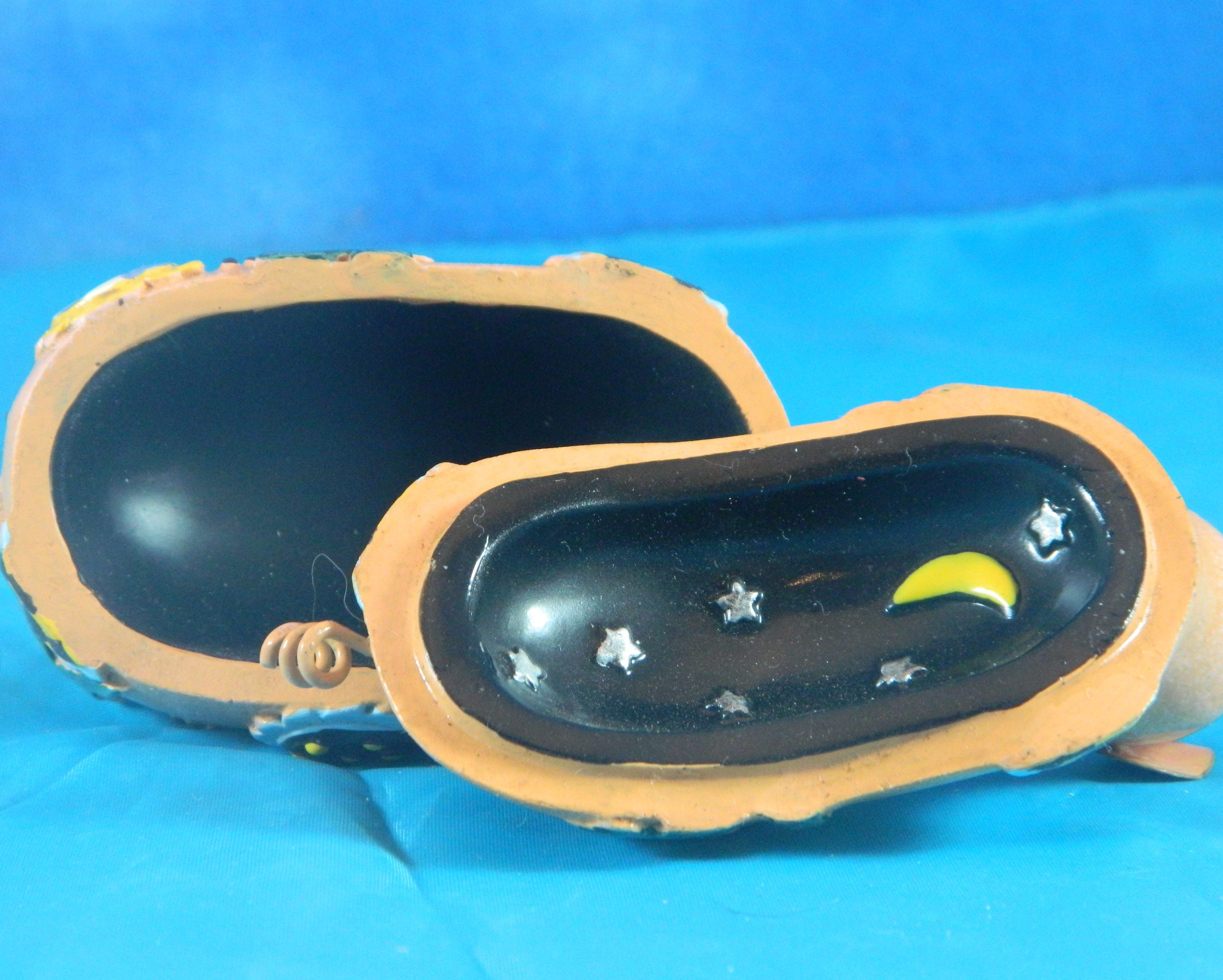 Enameled Metal Pig Trinket Box