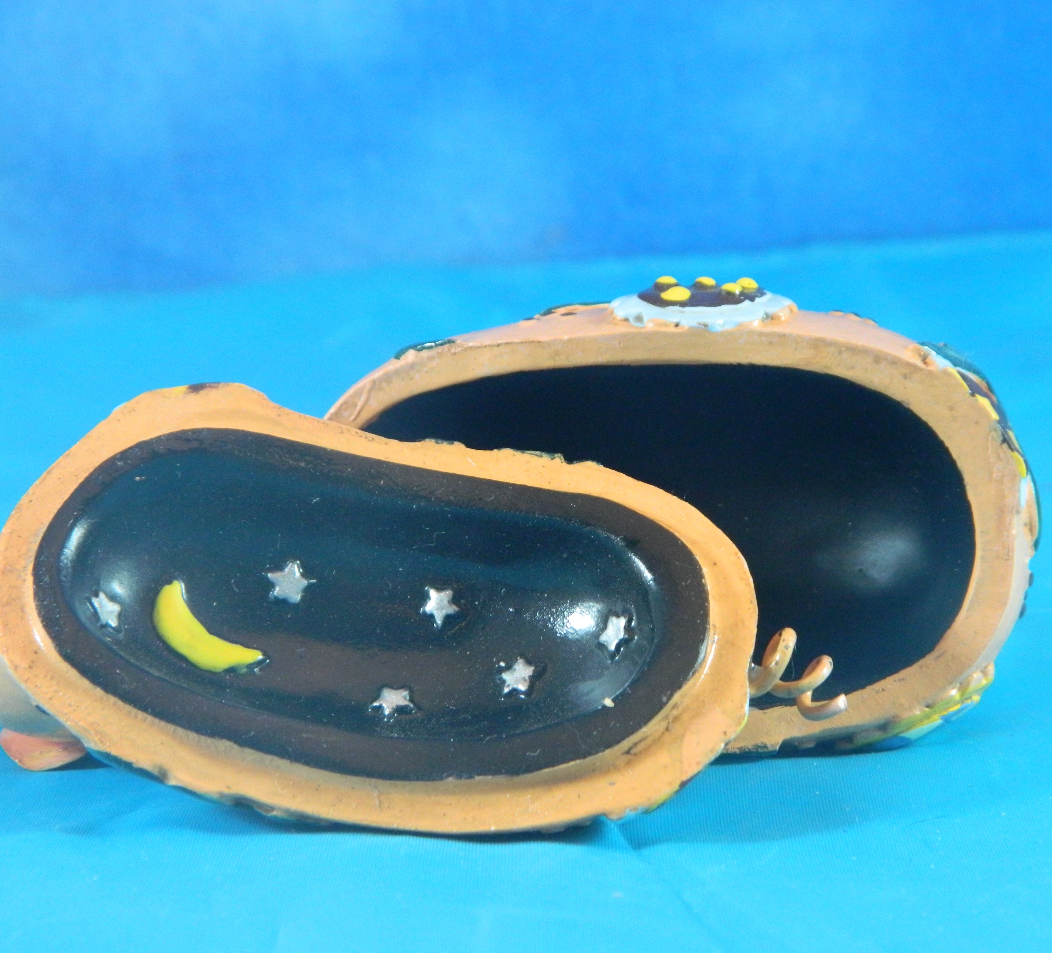 Enameled Metal Pig Trinket Box