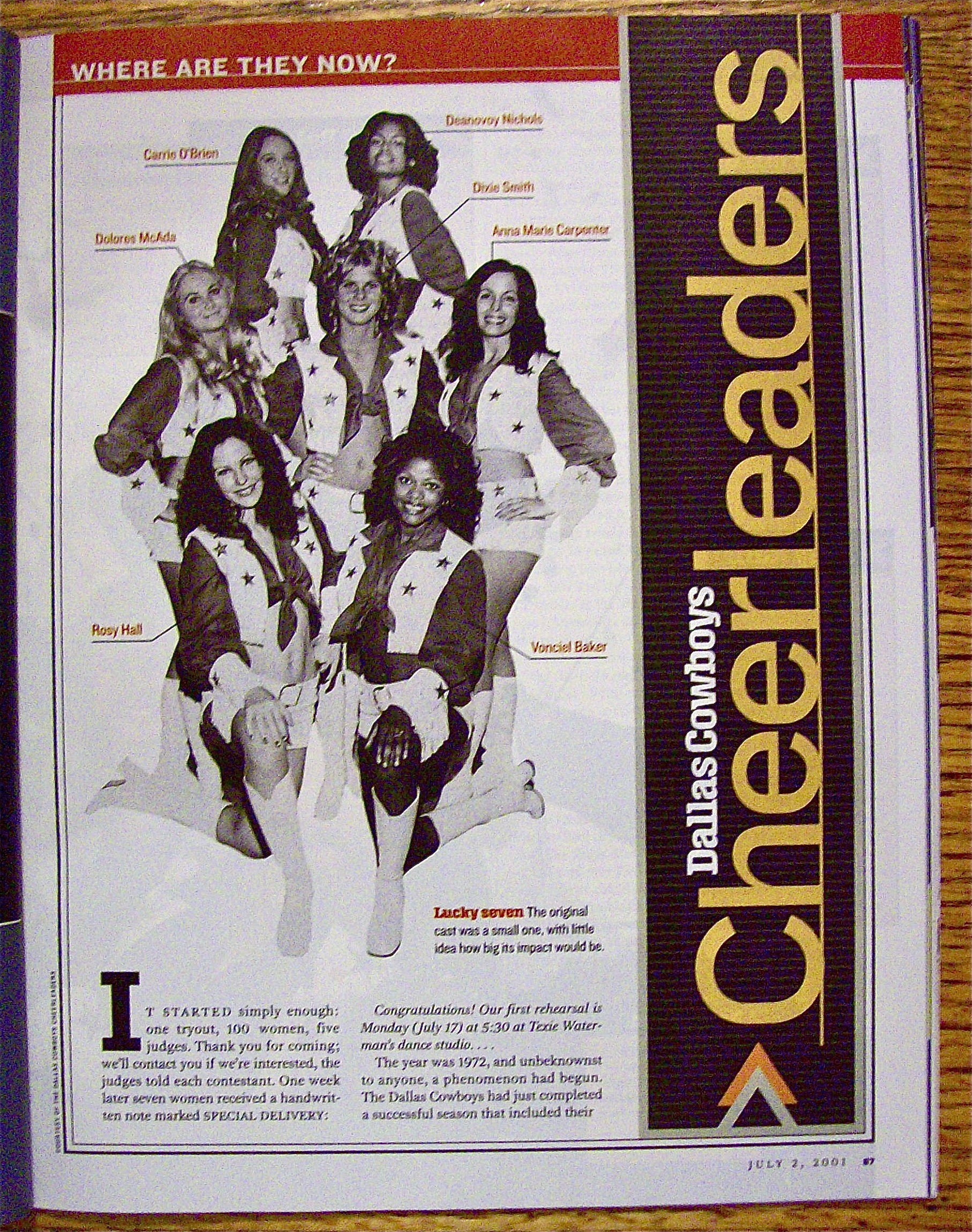 Sport Illustrated Magazine July 2-9, 2001 Cheerleaders