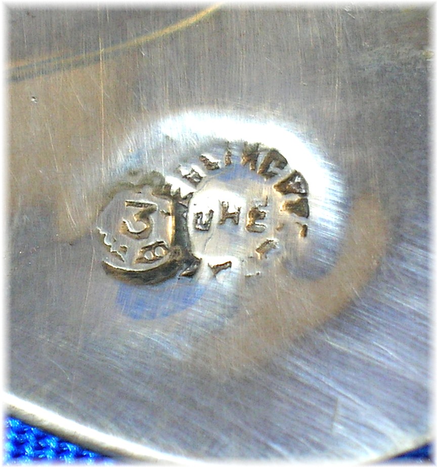 Signed BME Eagle 3 Sterling Silver Abalone Leaf Brooch