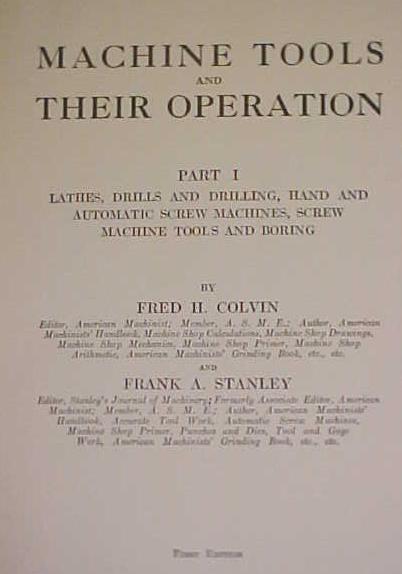 Machine Tools & Their Operation 2 Volume 1922