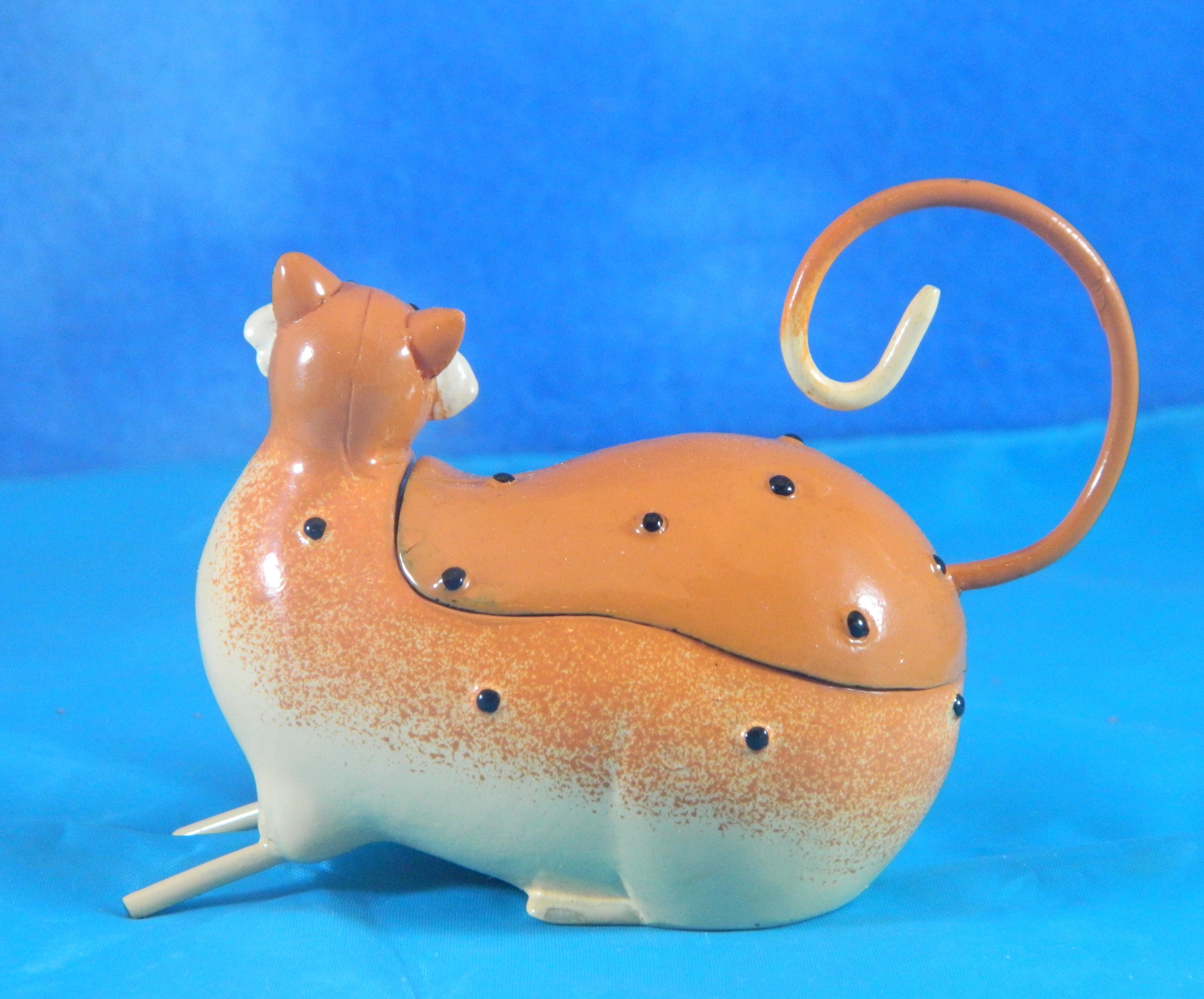 Enameled Metal Cat Trinket Box