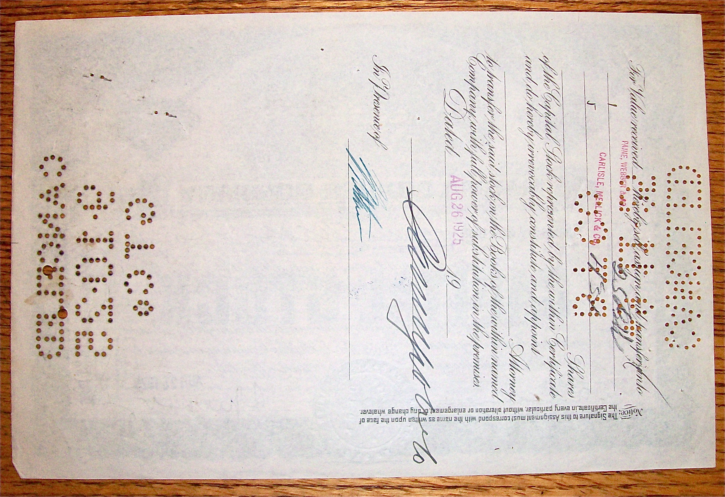 1925 Magma Copper Company Stock Certificate