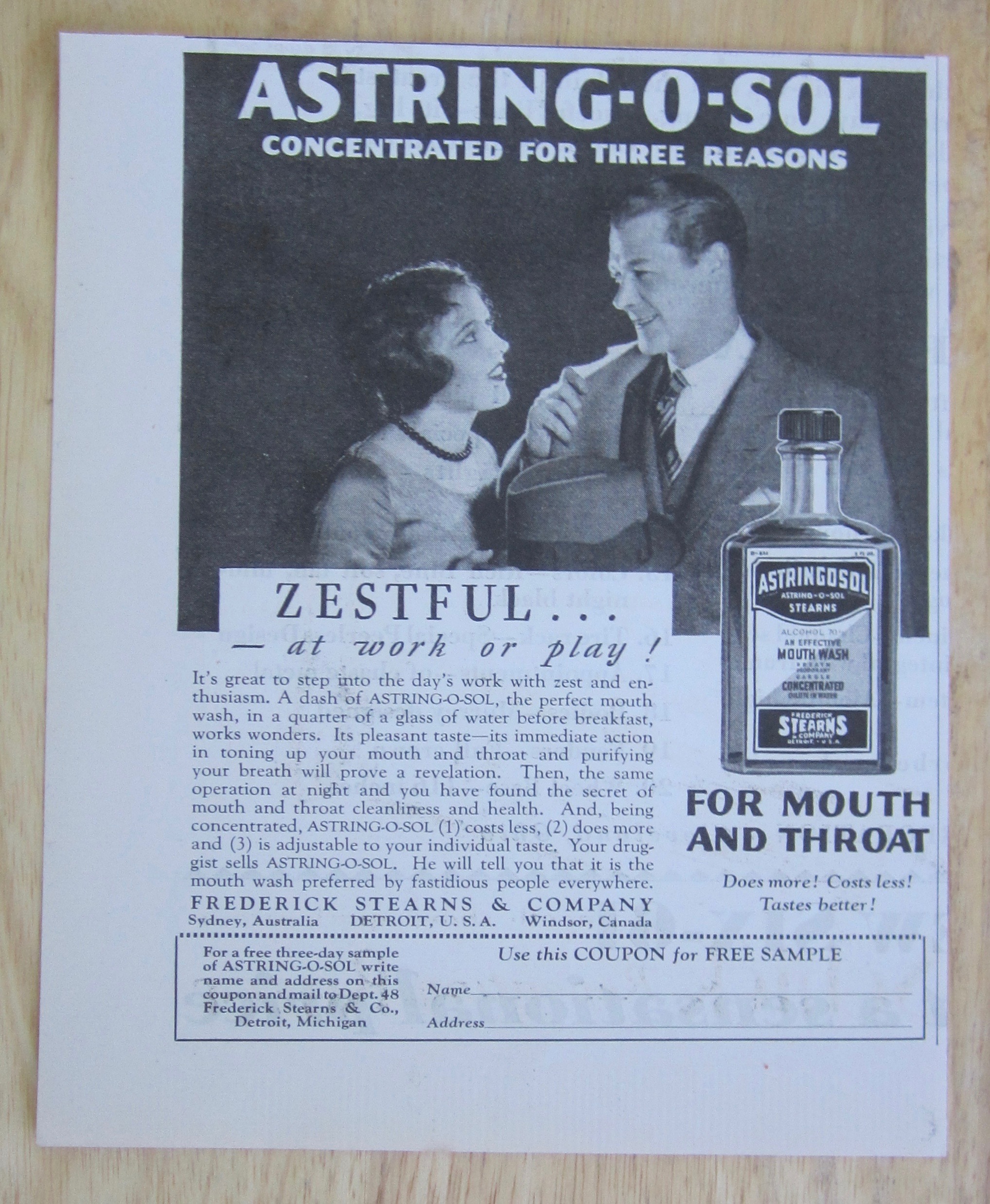 1929 Astring-O-Sol with Woman Talking to Man
