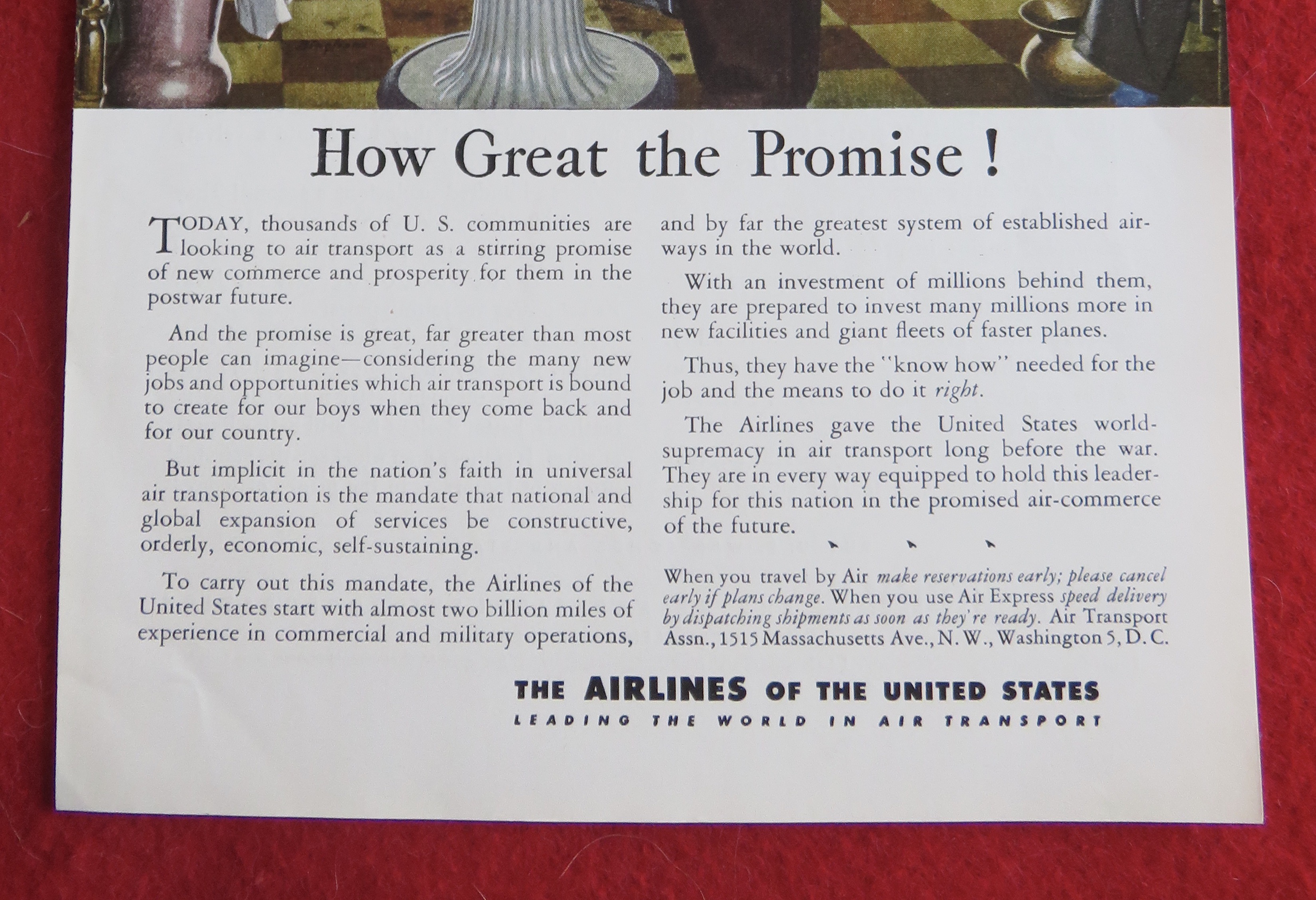 1944 Airlines Of The United States with Barber & Man