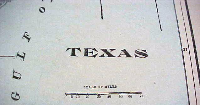Antique Map Texas 1894 Lg Foldout