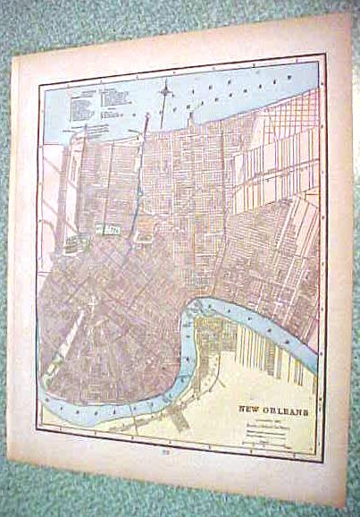 Antique Map Texas 1894 Lg Foldout