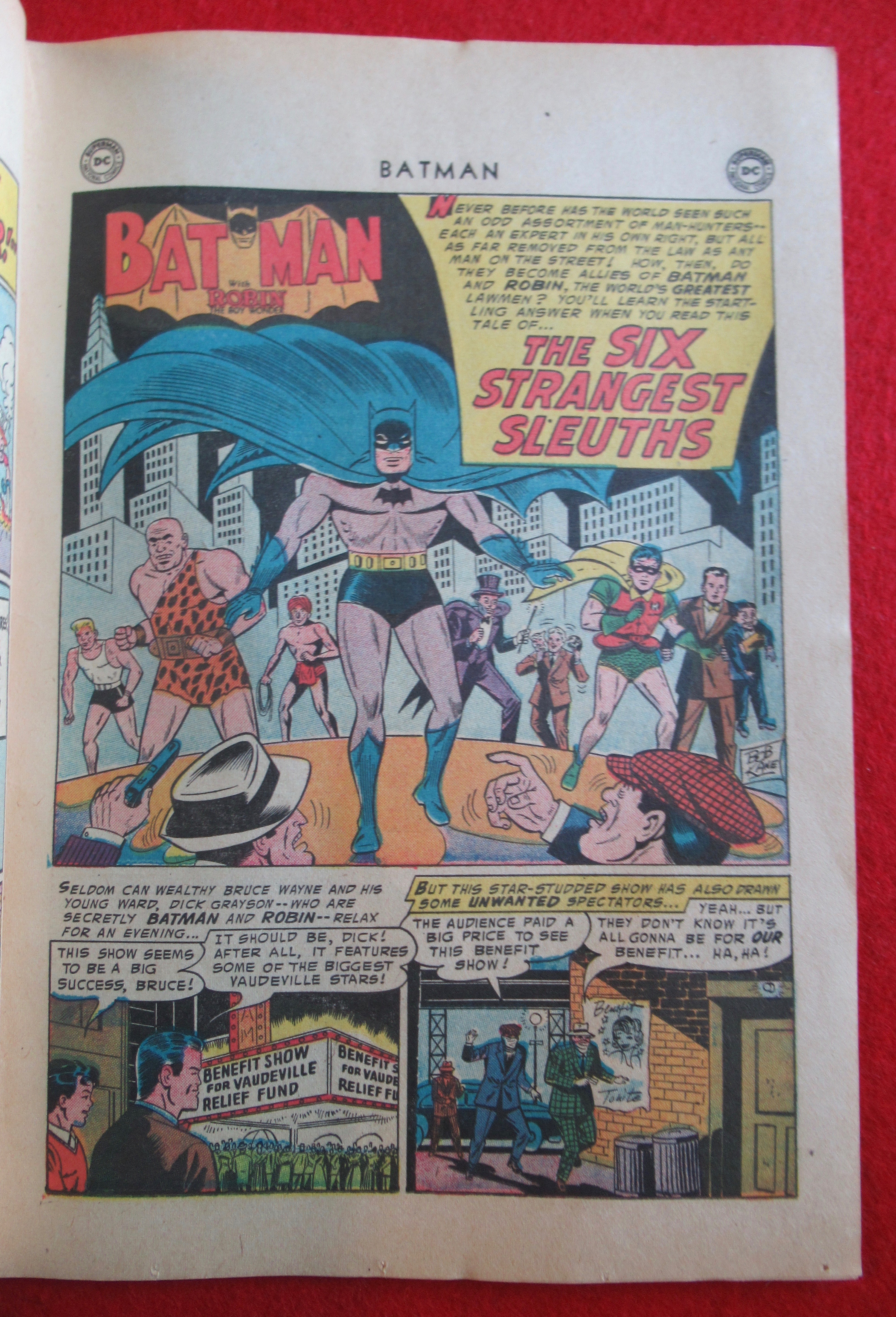 Batman Comics August 1956 The Great Bat Cape Hunt