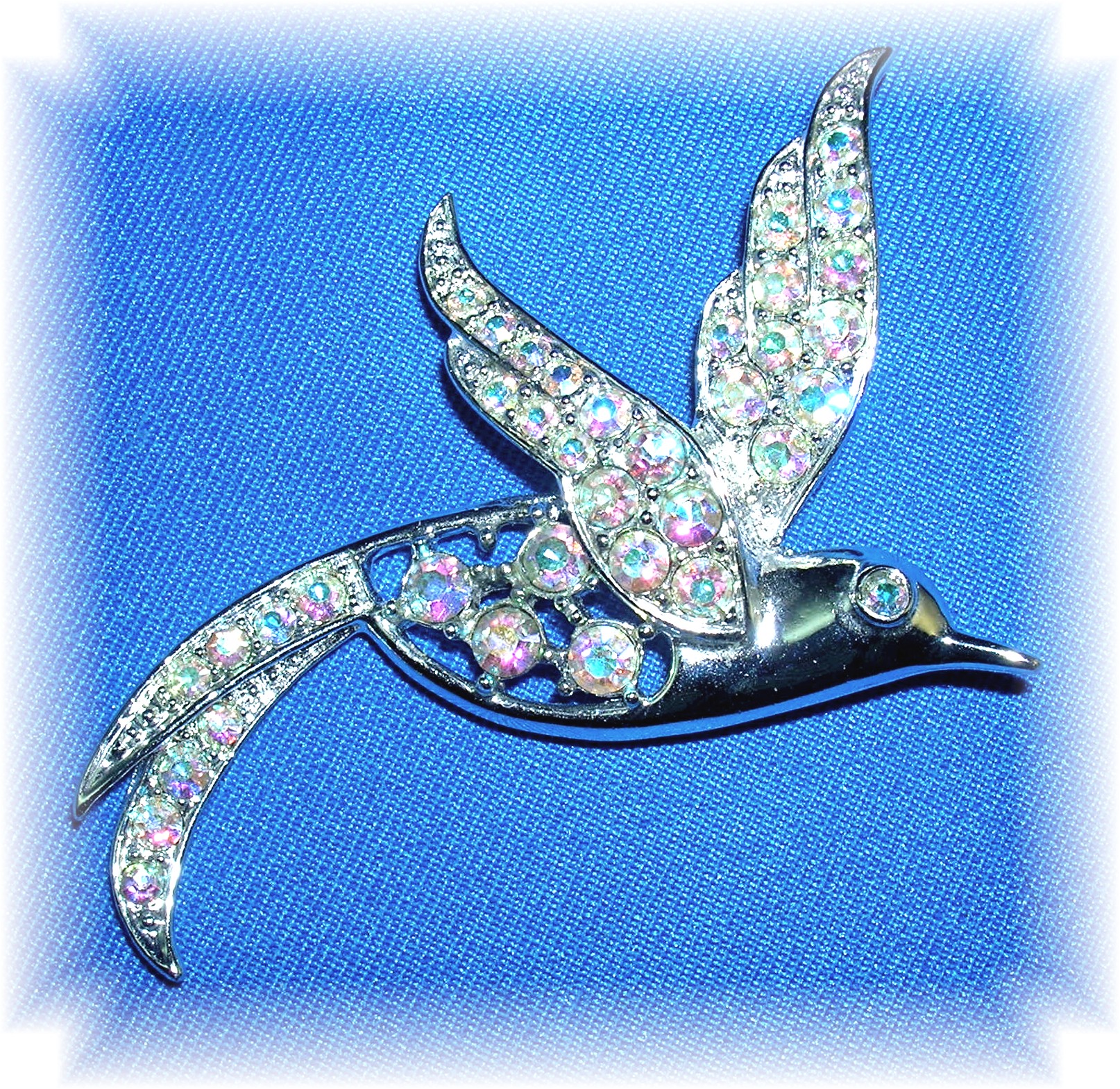 SARAH COVENTRY Borealis Rhinestones Bird Brooch