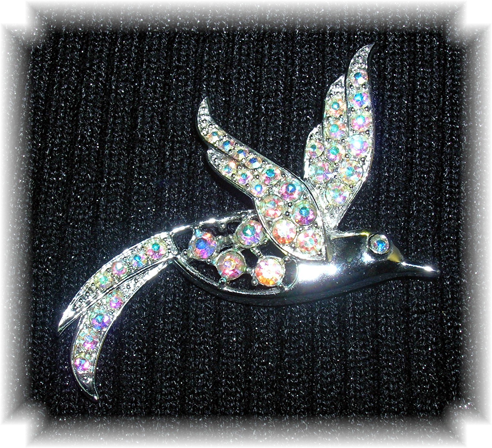 SARAH COVENTRY Borealis Rhinestones Bird Brooch