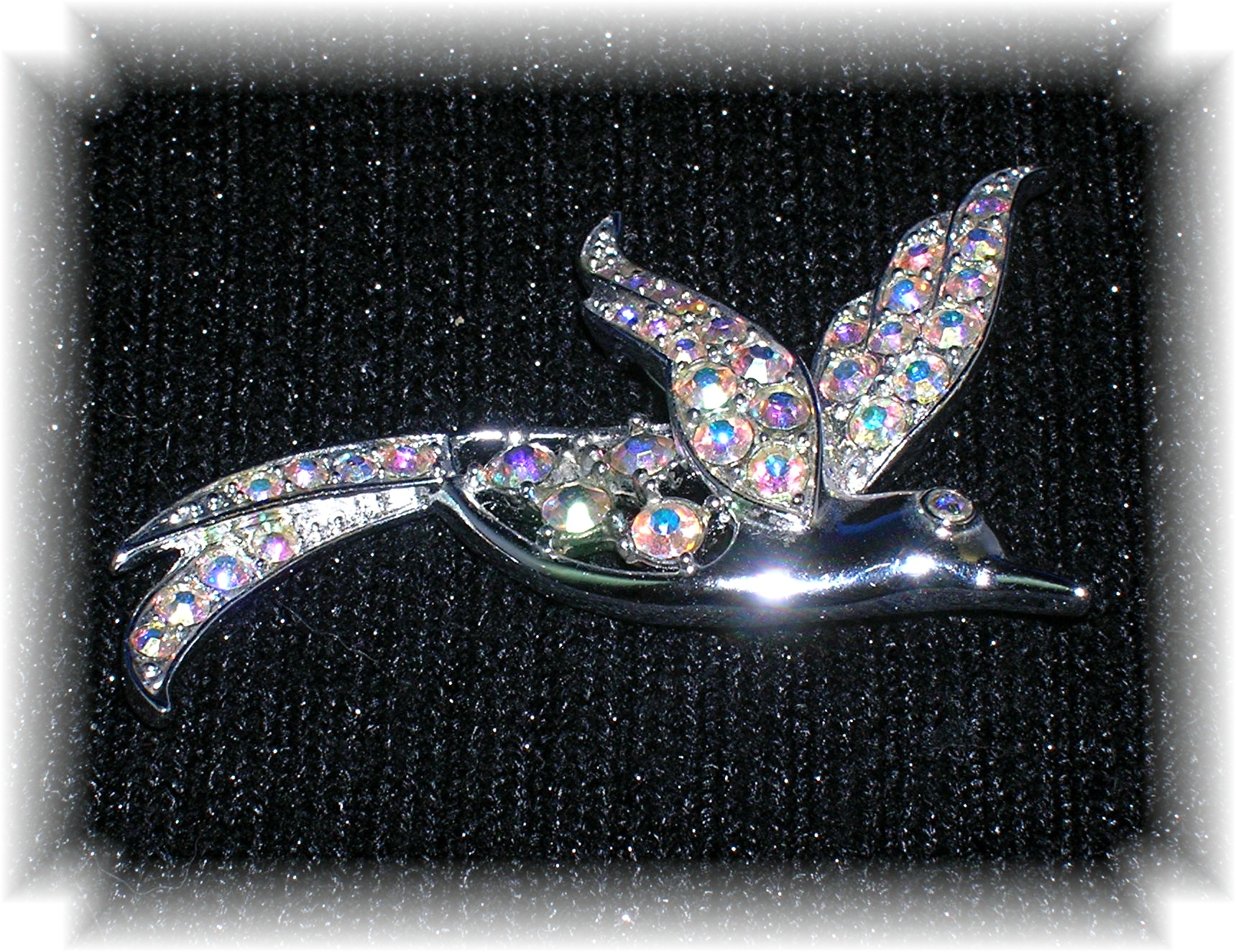 SARAH COVENTRY Borealis Rhinestones Bird Brooch