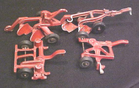 Vintage Die cast Toy Tractor Implements