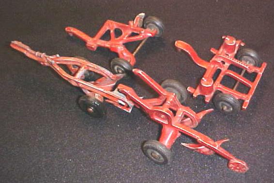 Vintage Die cast Toy Tractor Implements