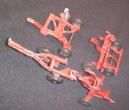Vintage Die cast Toy Tractor Implements