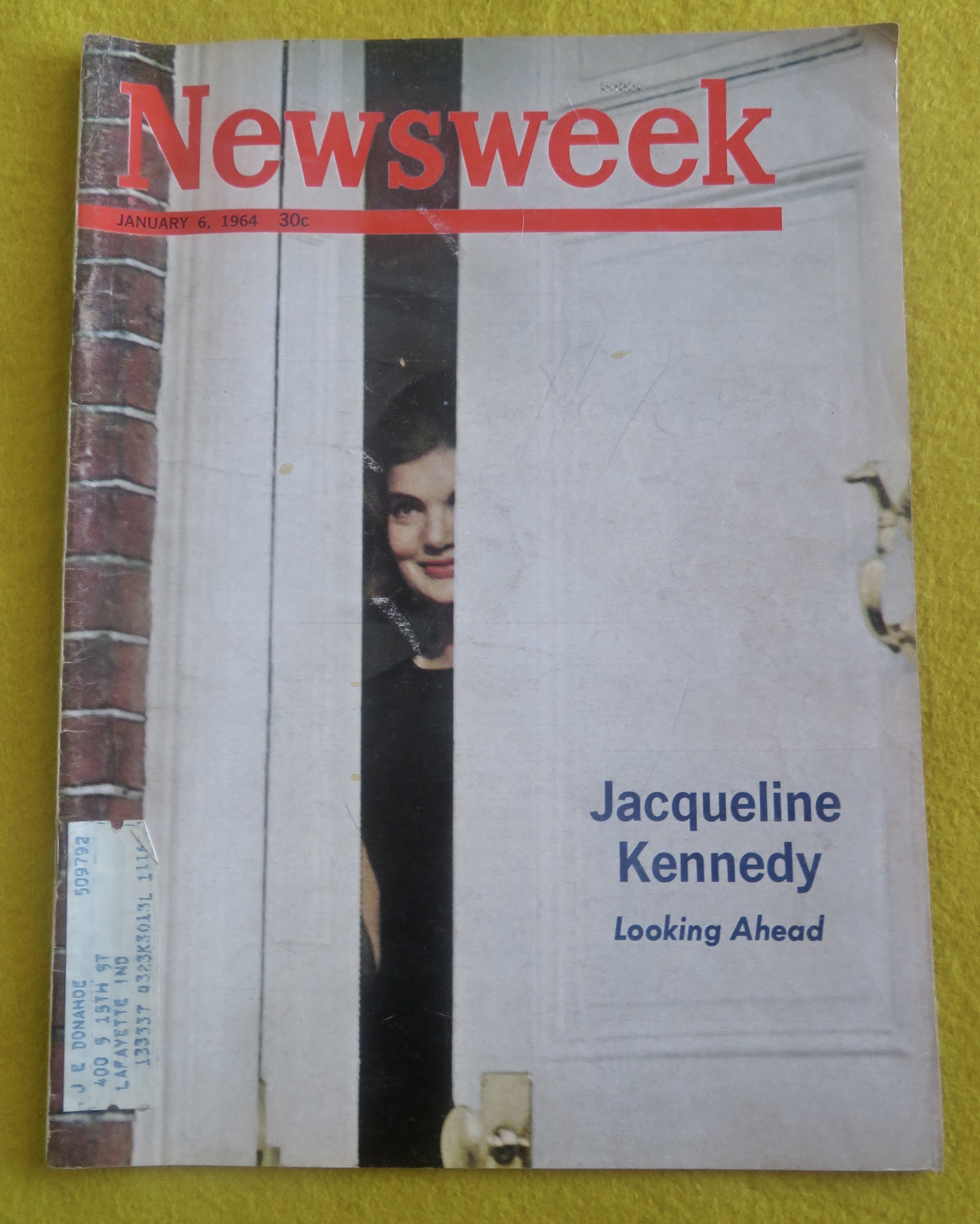 Newsweek Magazine January 6, 1964 Jacqueline Kennedy
