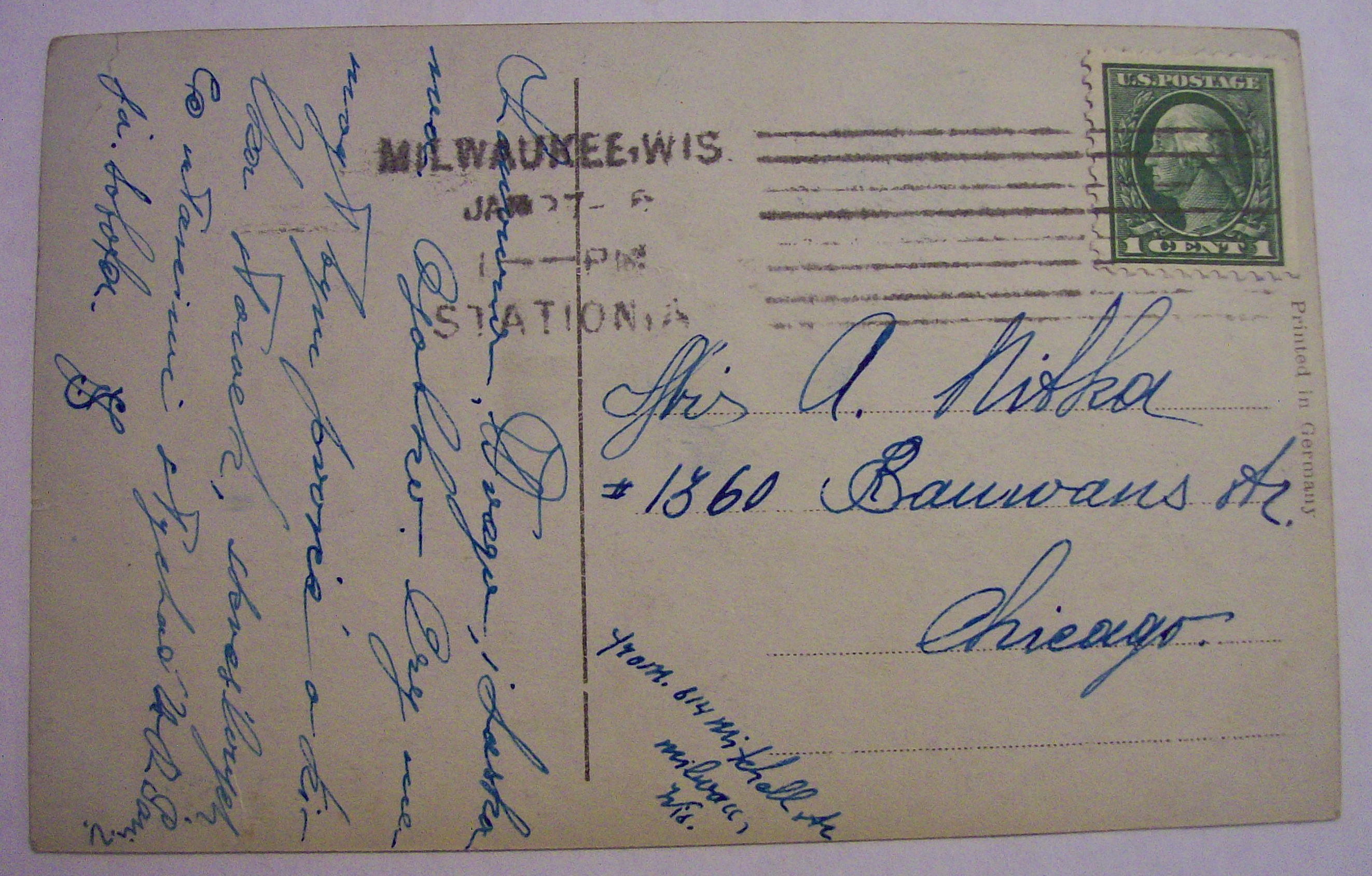 Woman Sitting And Smiling Postcard