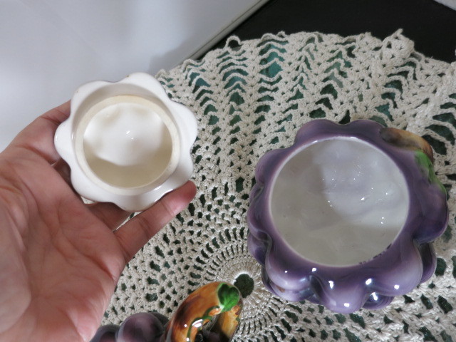 Lefton Grape Cluster Creamer and Sugar Bowl