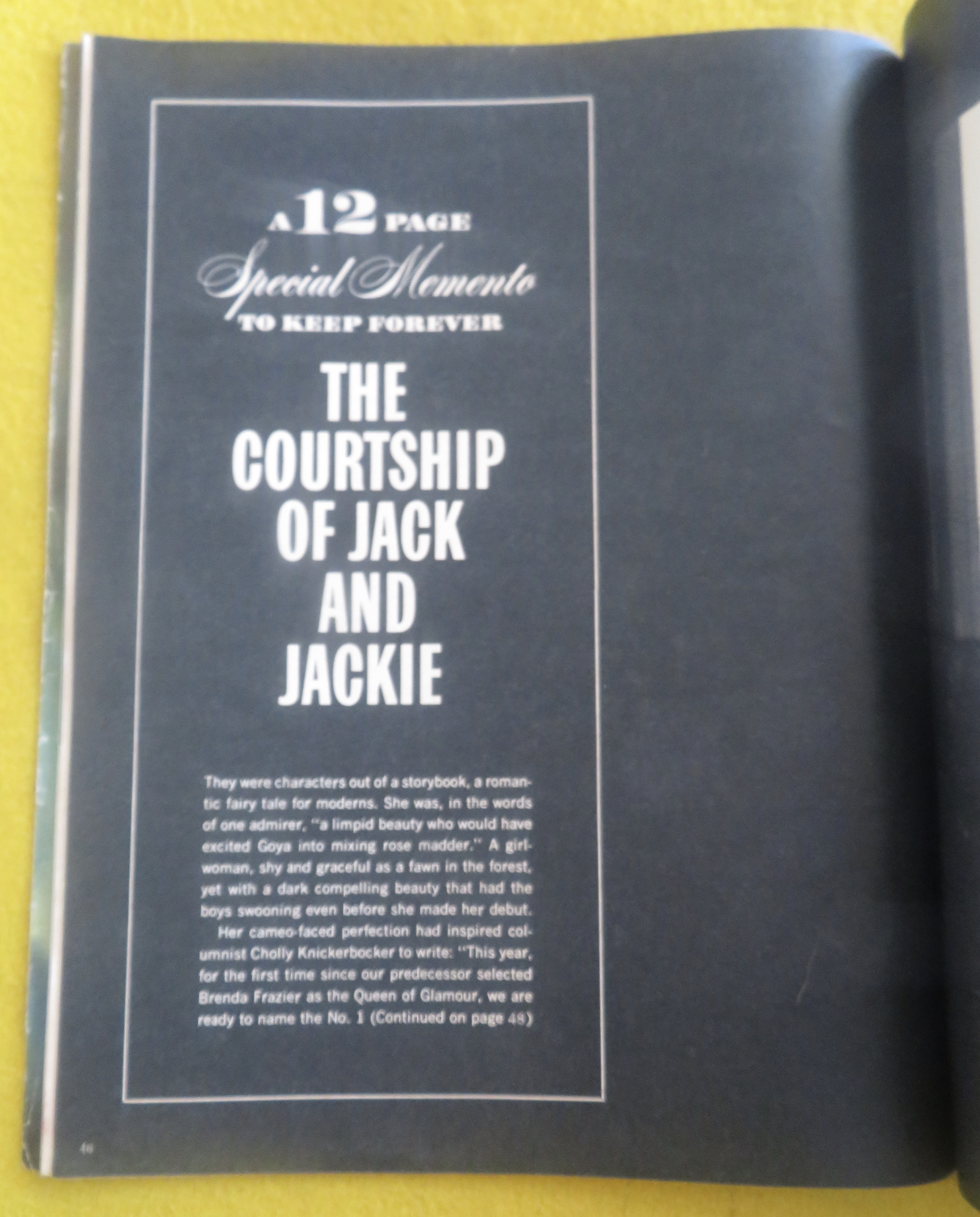 Photoplay Magazine March 1964 Jack & Jackie Courtship