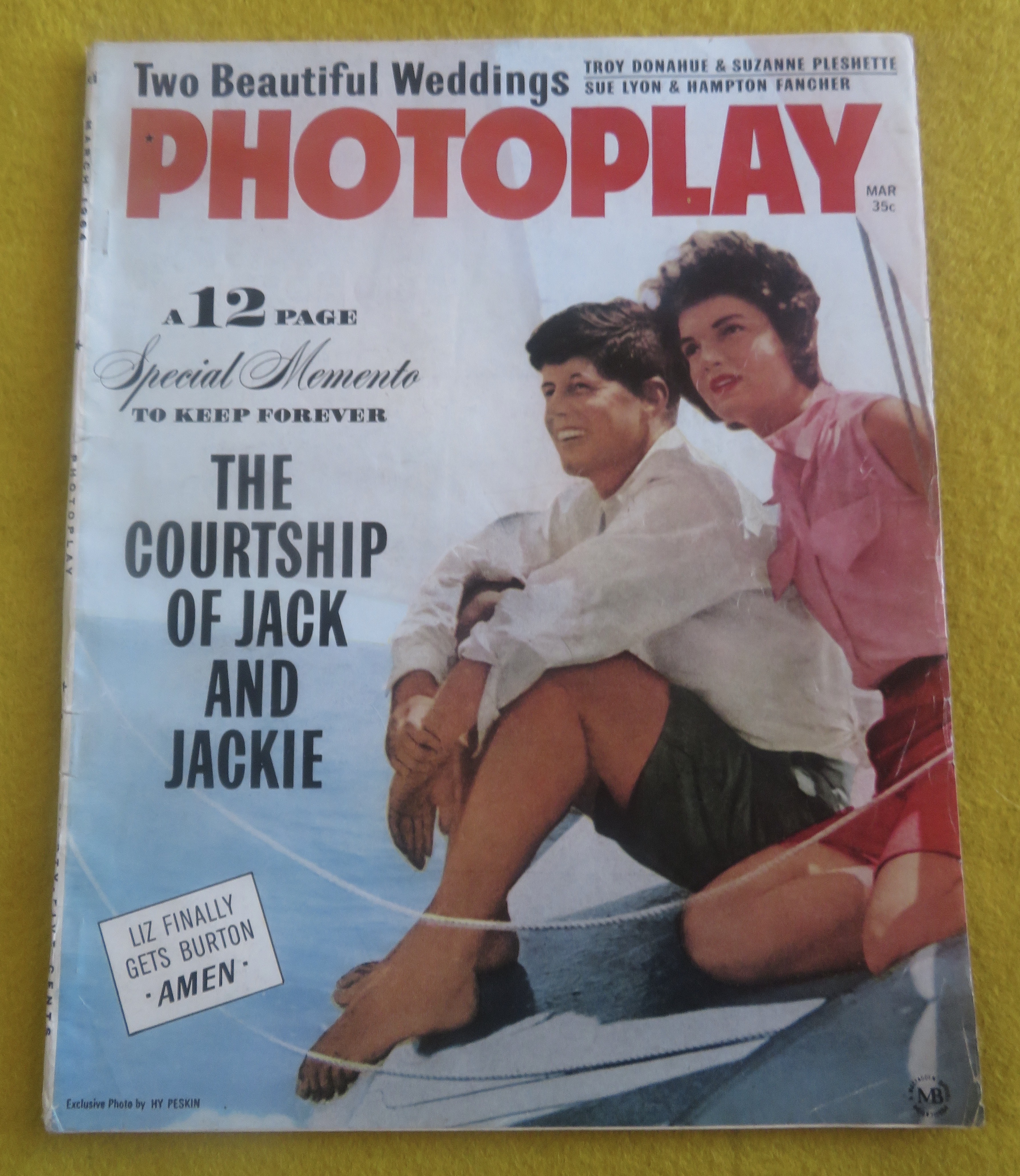 Photoplay Magazine March 1964 Jack & Jackie Courtship