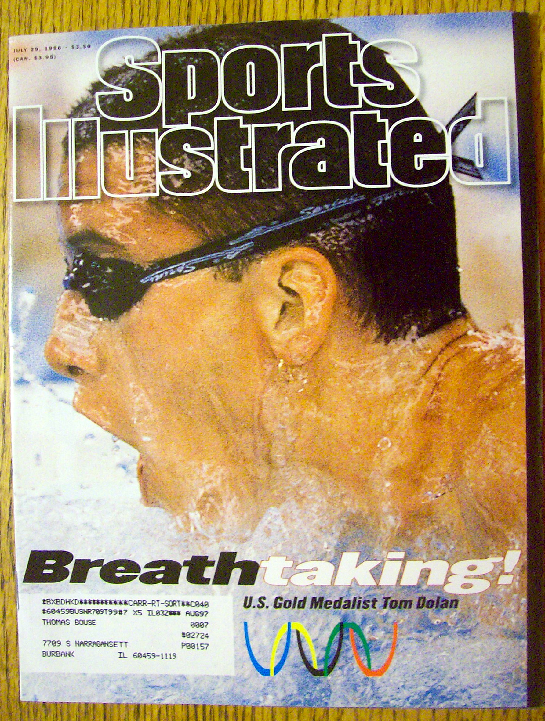Sports Illustrated Magazine July 29, 1996 Tom Dolan