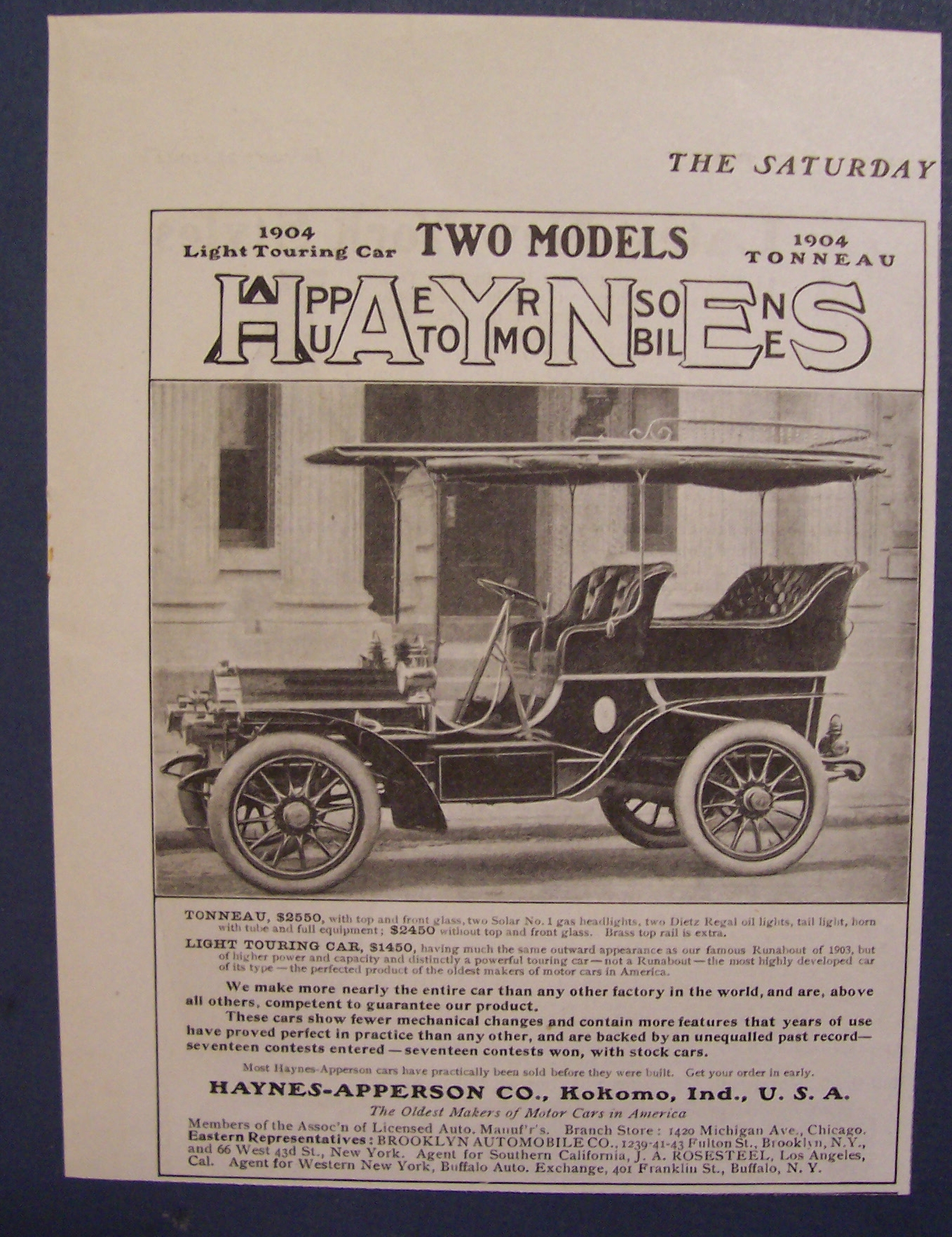 1904 Haynes Automobiles