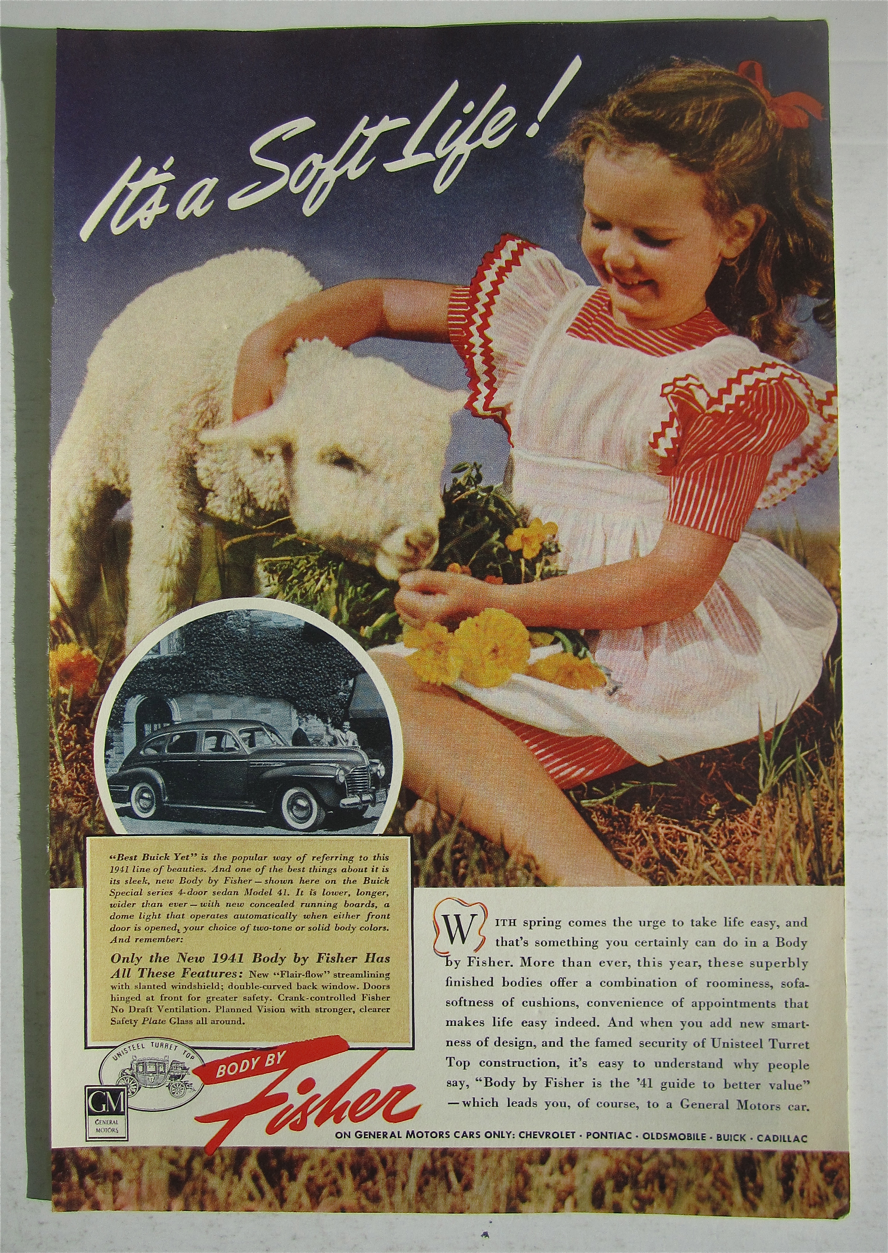 1941 Body By Fisher with Girl Feeding Her Sheep
