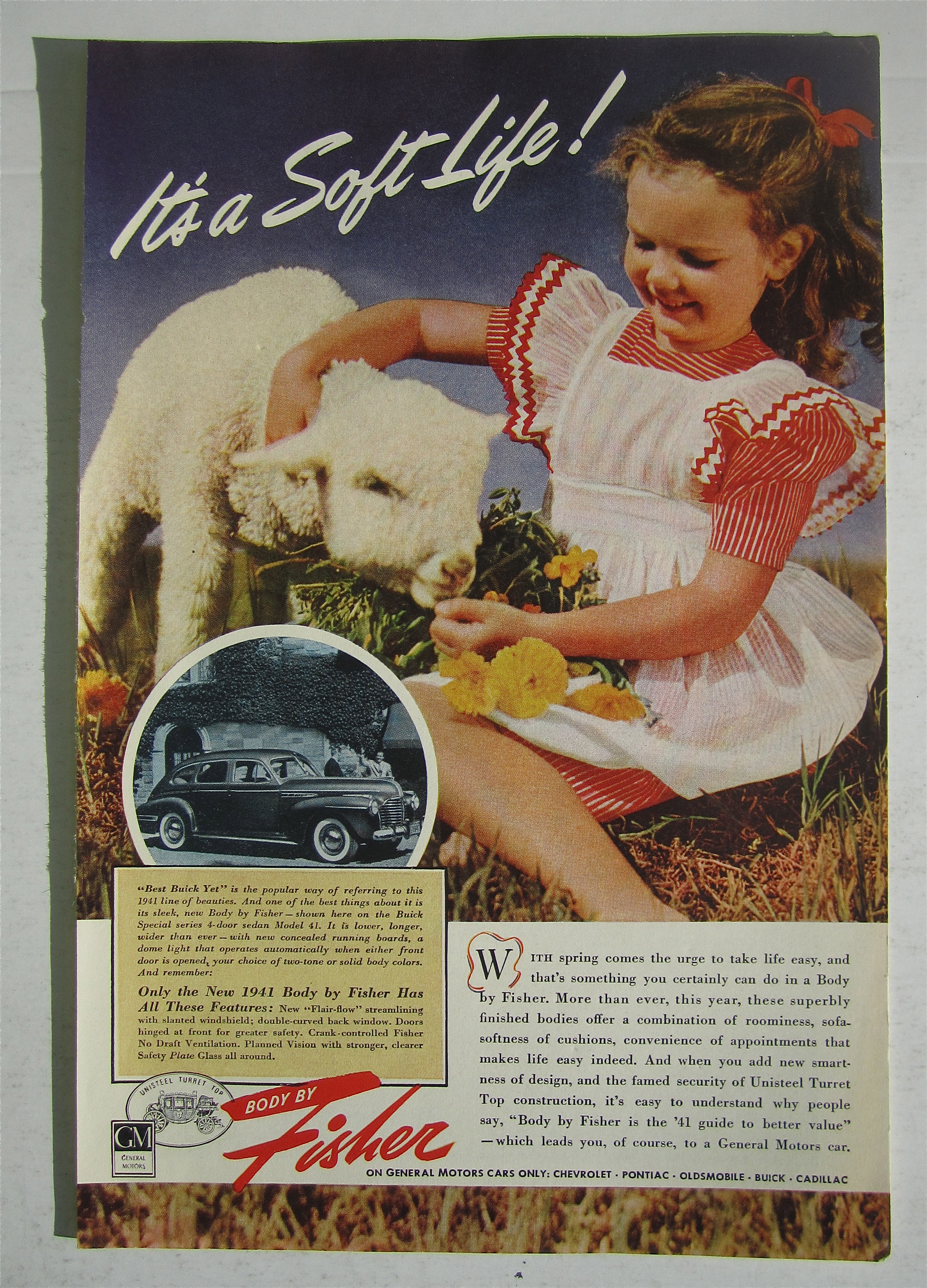 1941 Body By Fisher with Girl Feeding Her Sheep