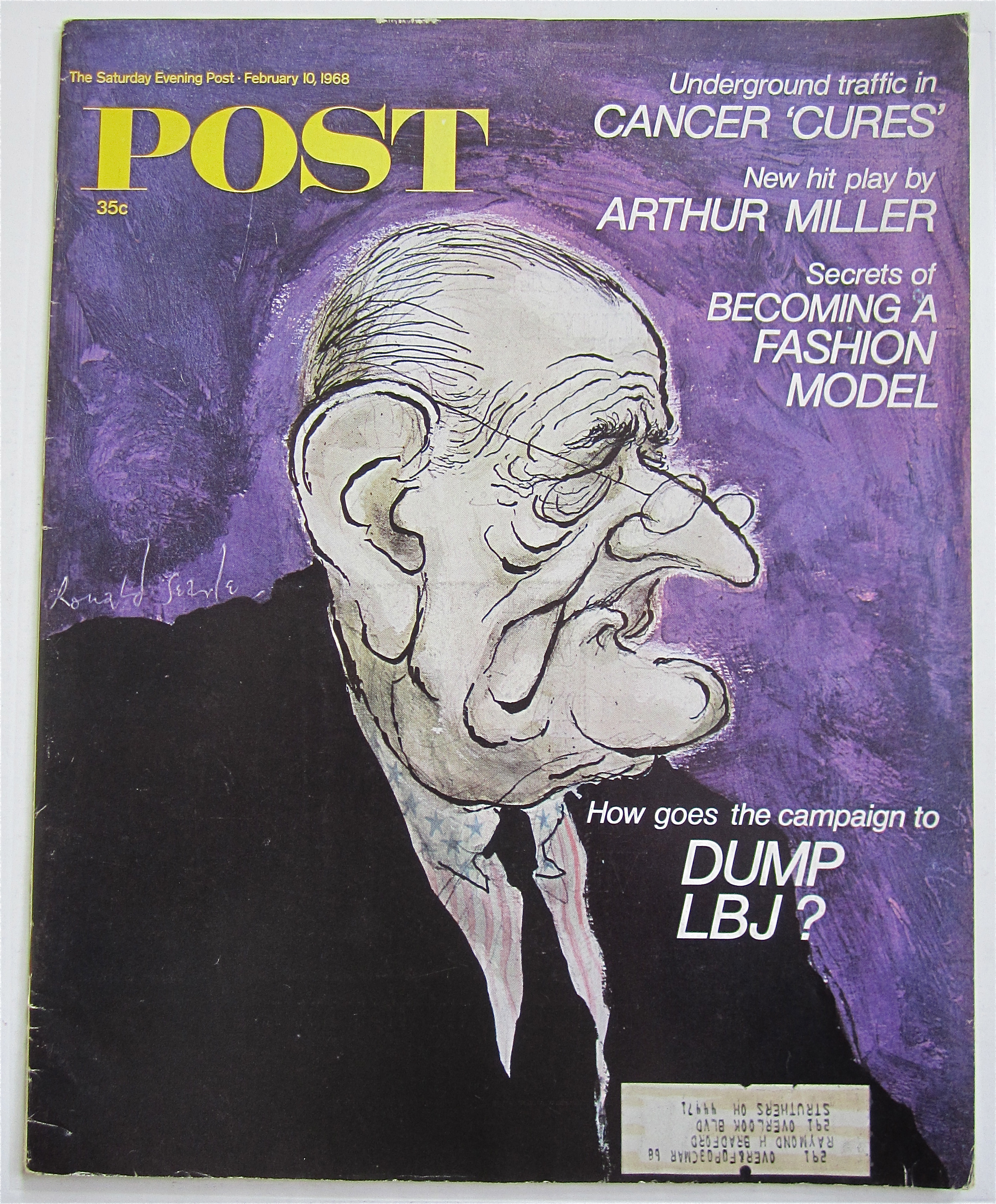 Saturday Evening Post February 10, 1968 Dump LBJ