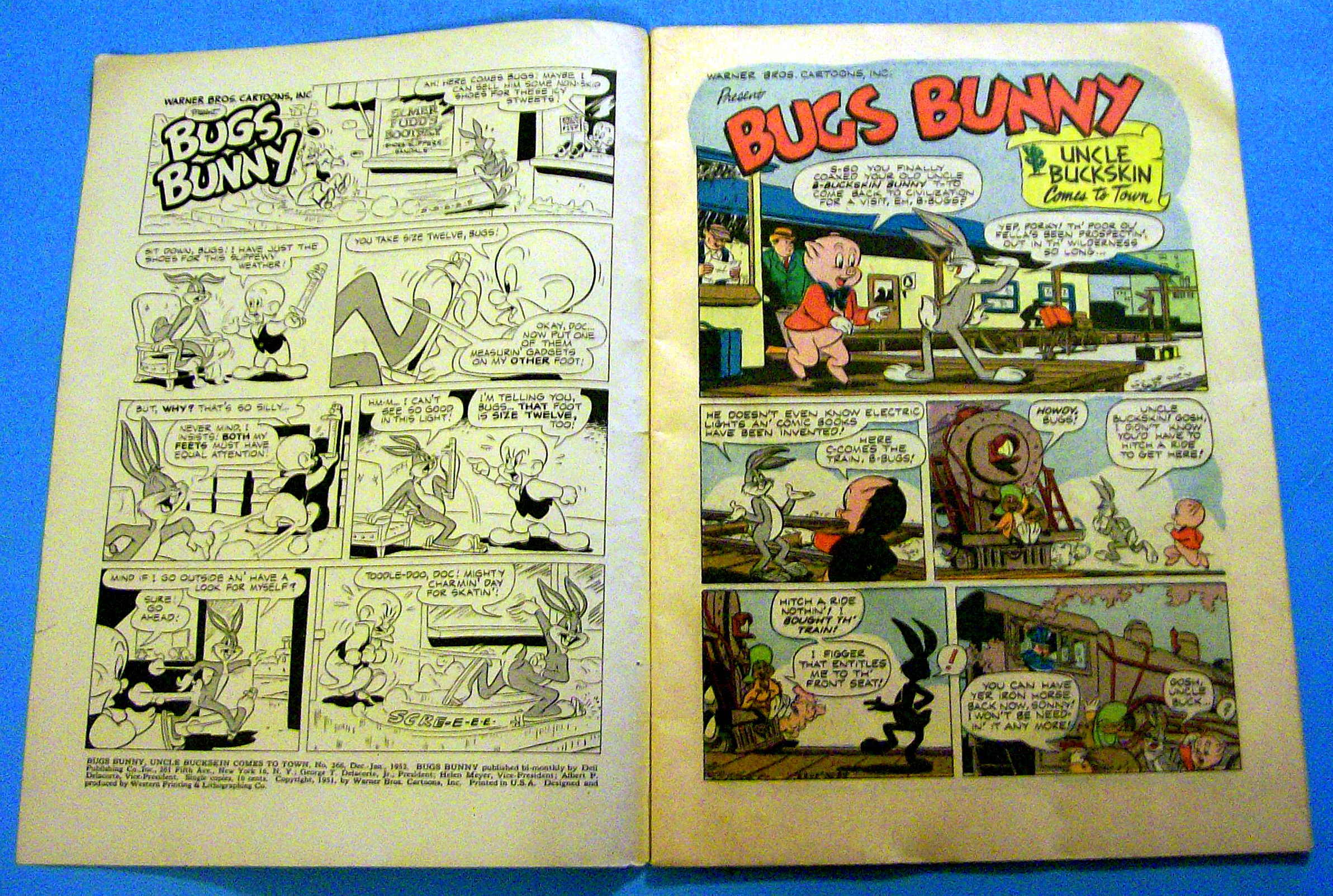 Bugs Bunny Comic #366 December 1951 Uncle Buckskin
