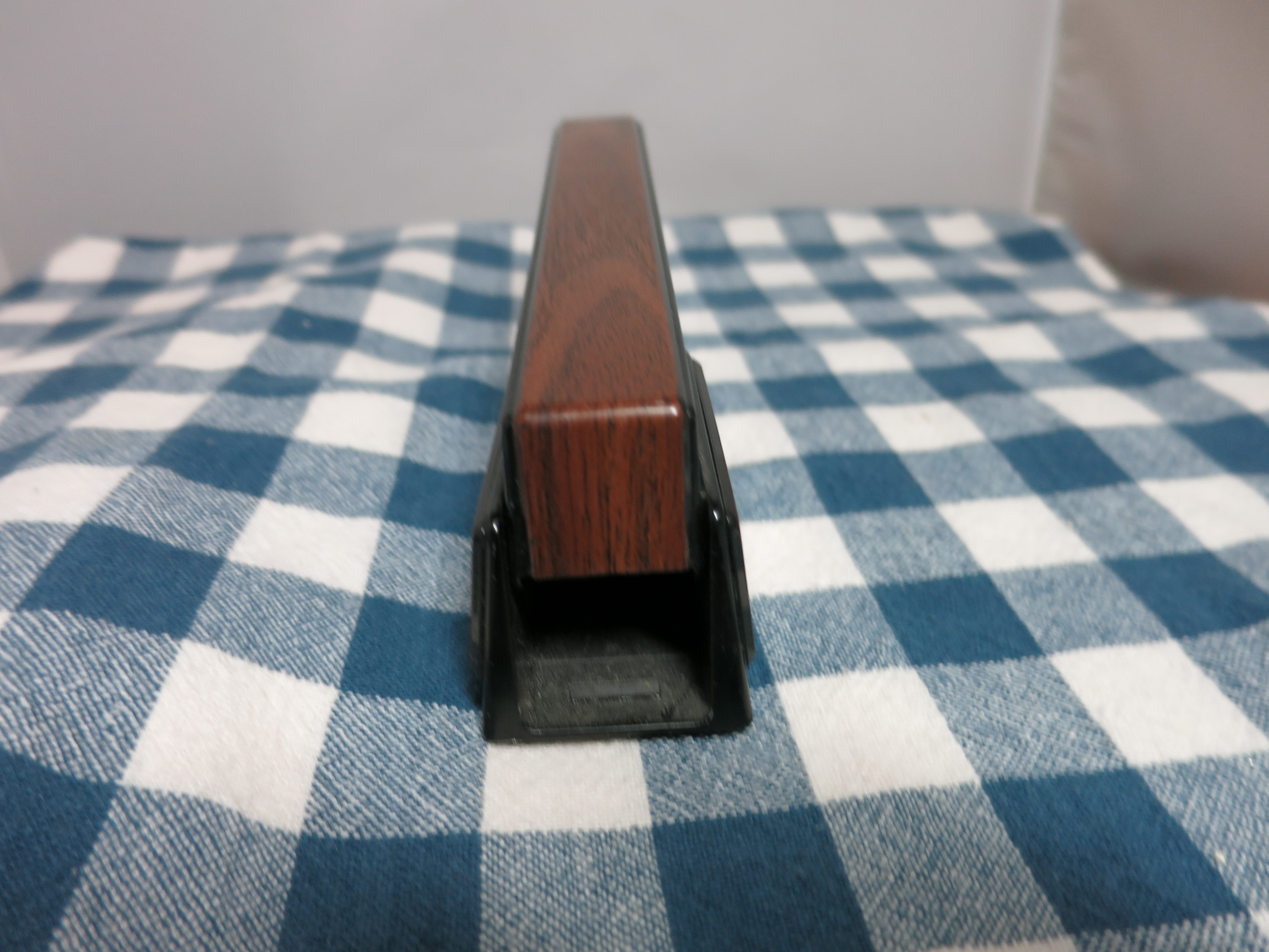 Vintage Metal Swingline Office Stapler Wood Tone Vertical Stapler