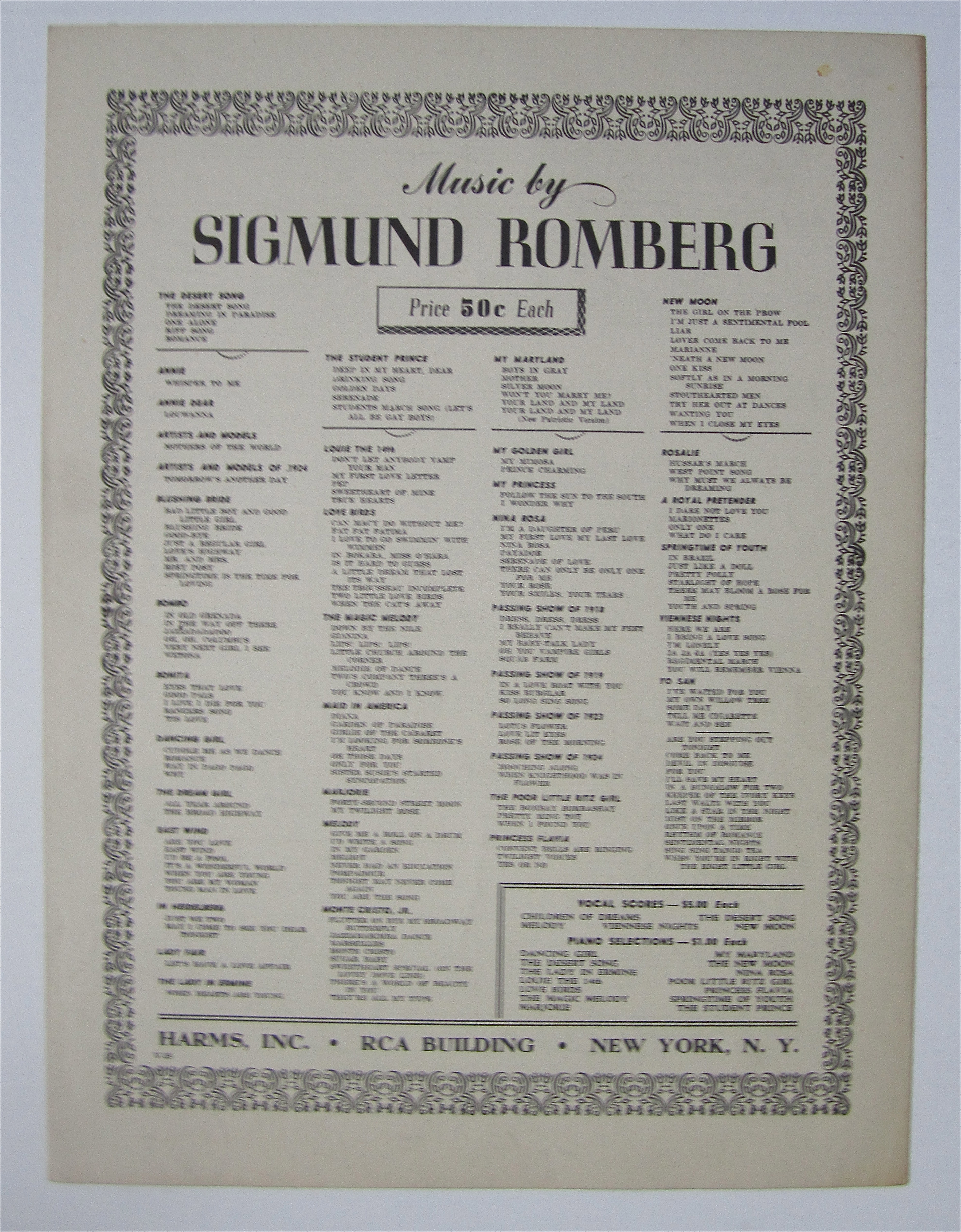 Sheet Music 1926 One Alone