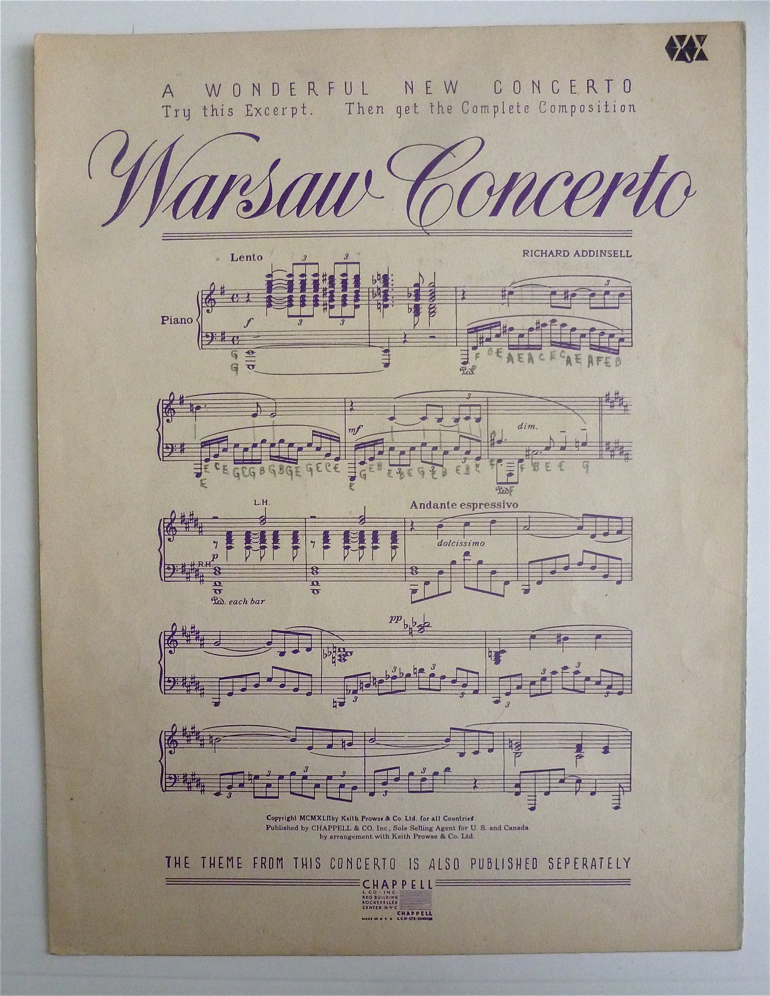 Sheet Music For 1945 Symphony
