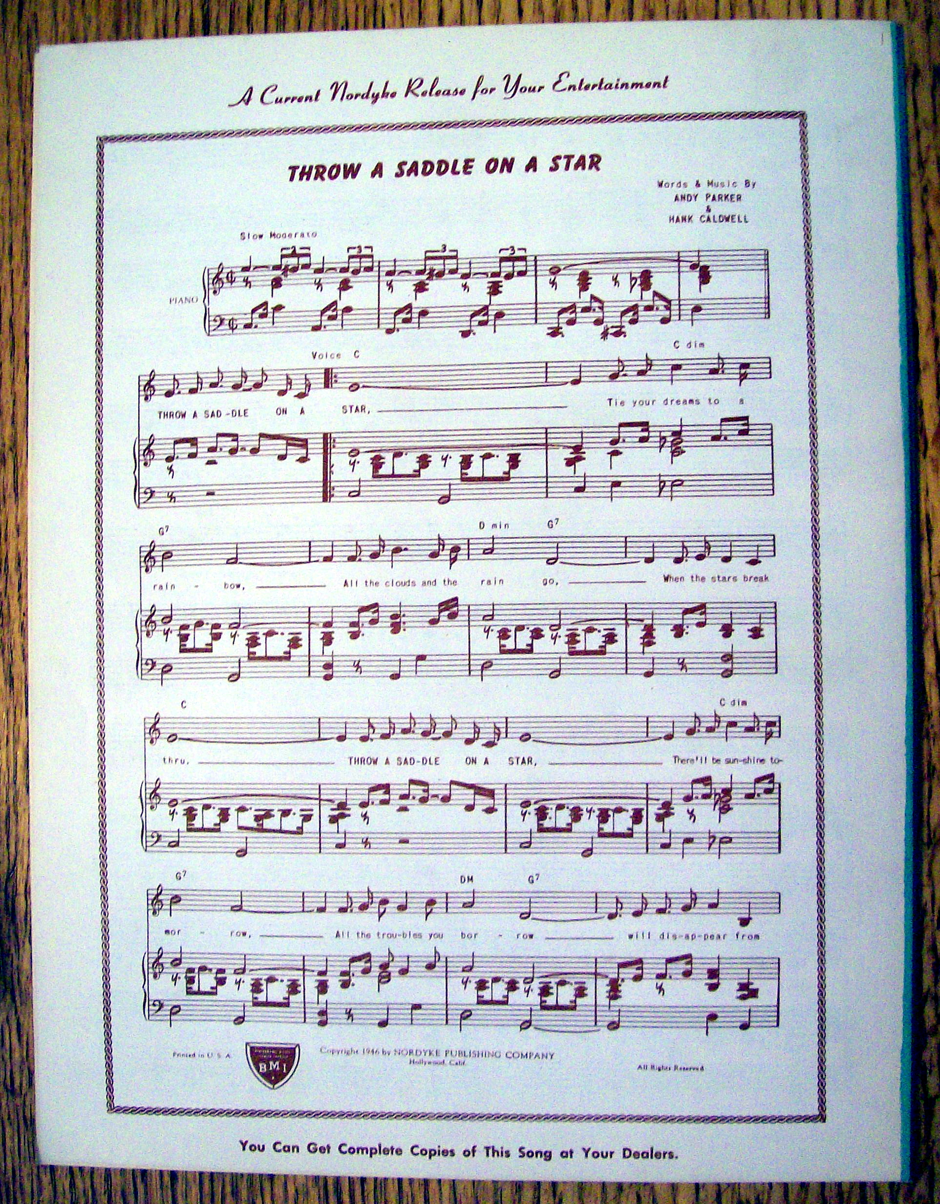 Sheet Music For 1947 Could It Be You