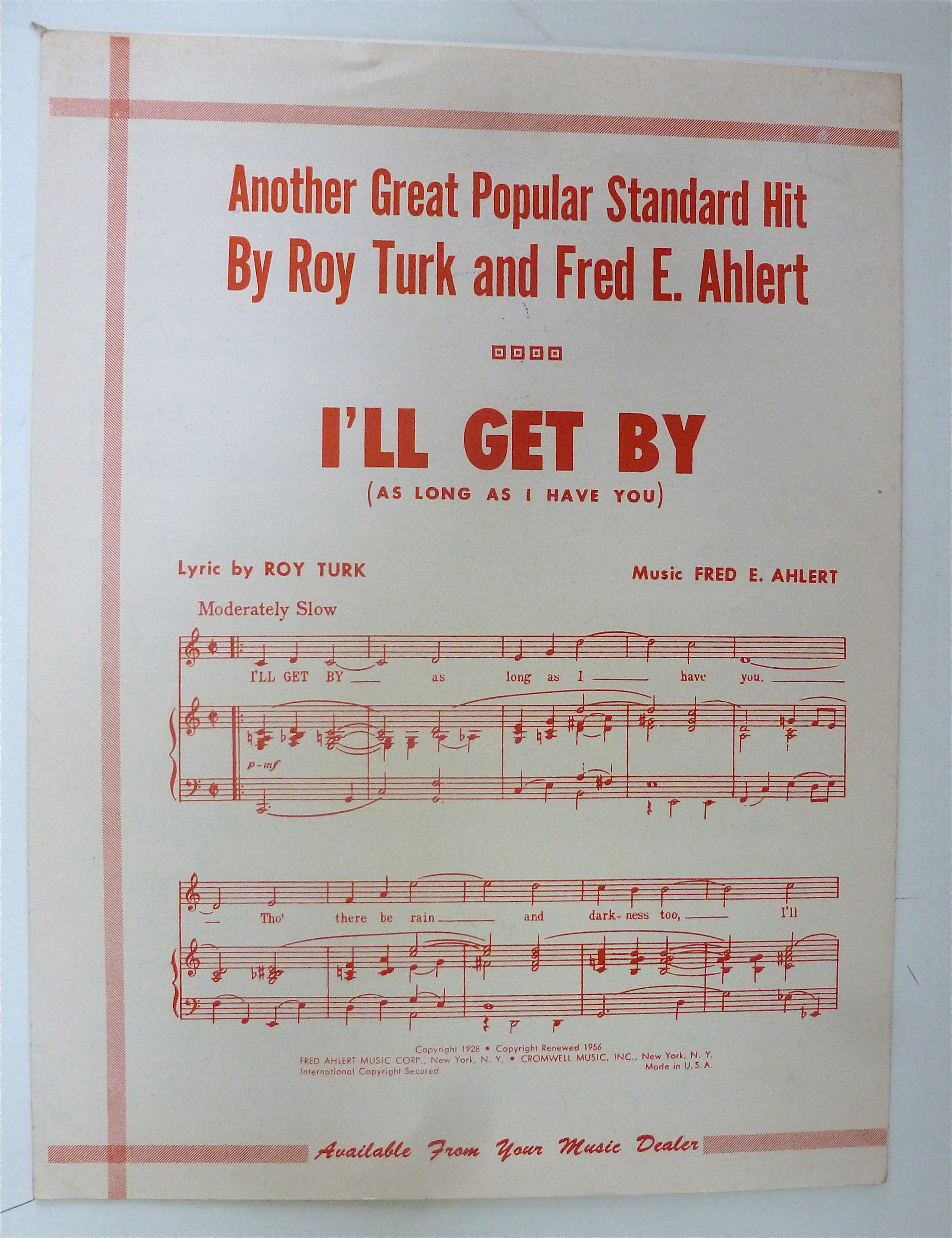 Sheet Music For 1957 Mean To Me