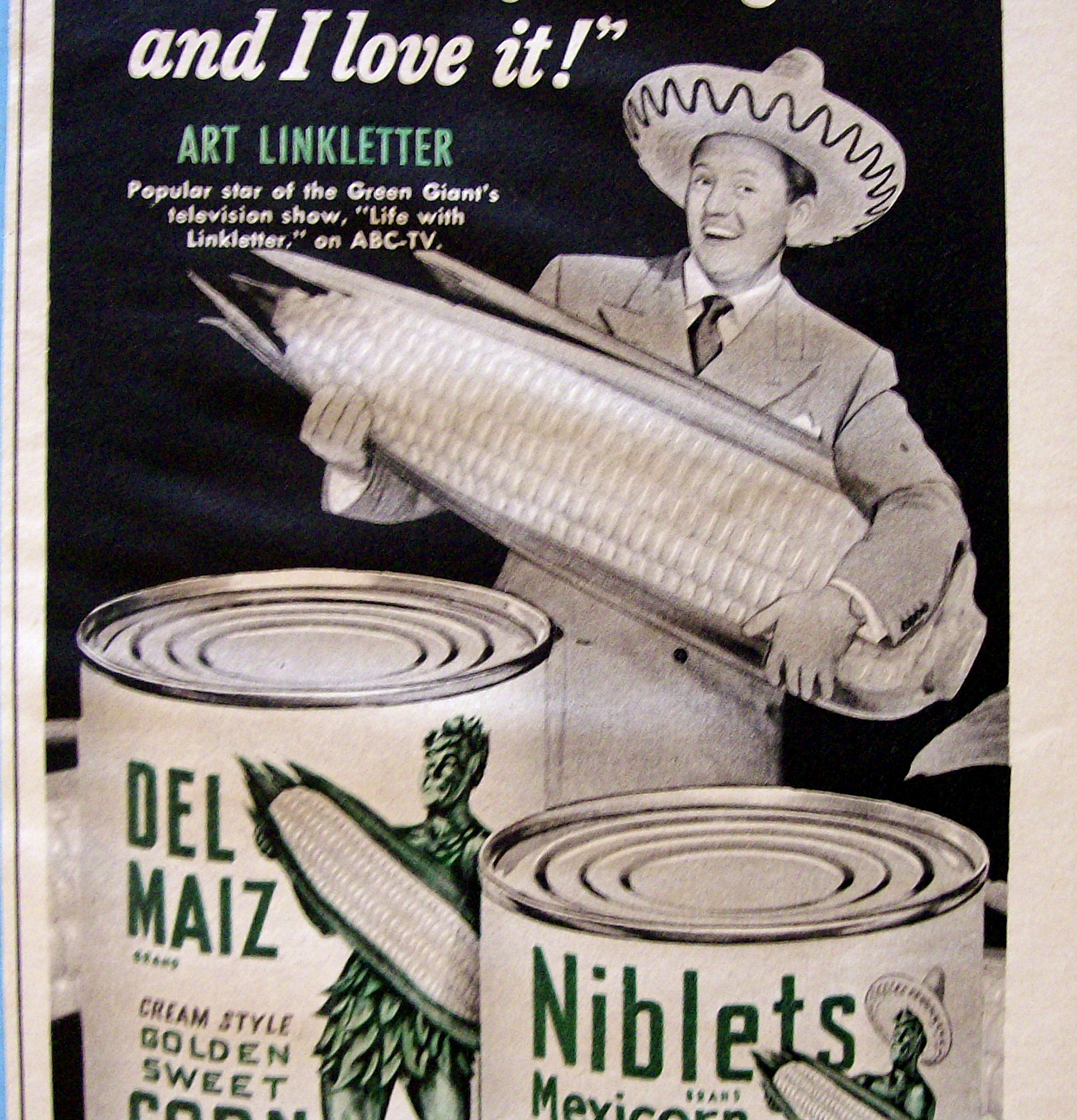 Vintage Ad: 1951 Green Giant Corn w/ Art Linkletter