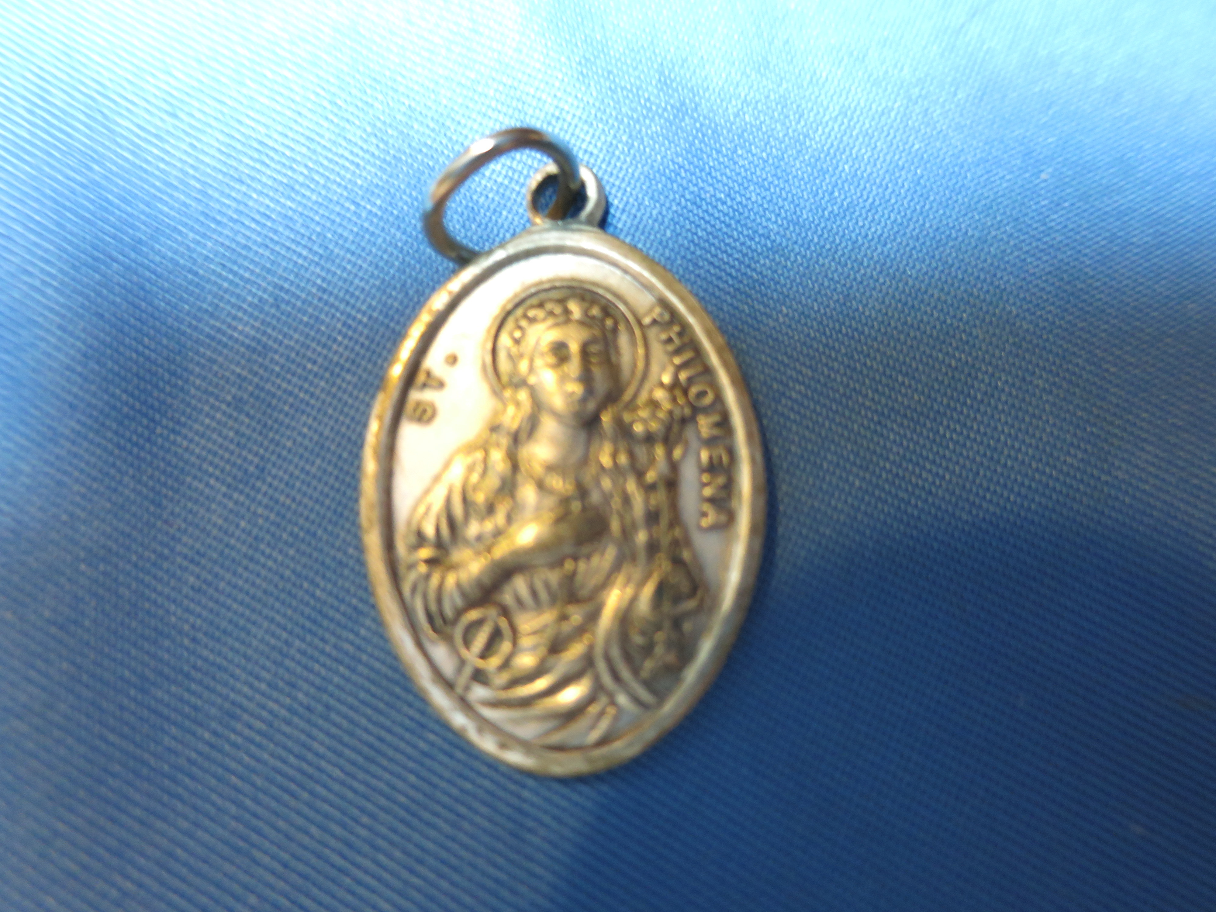 Vintage Medal St. Philomena Pray for Us Italy