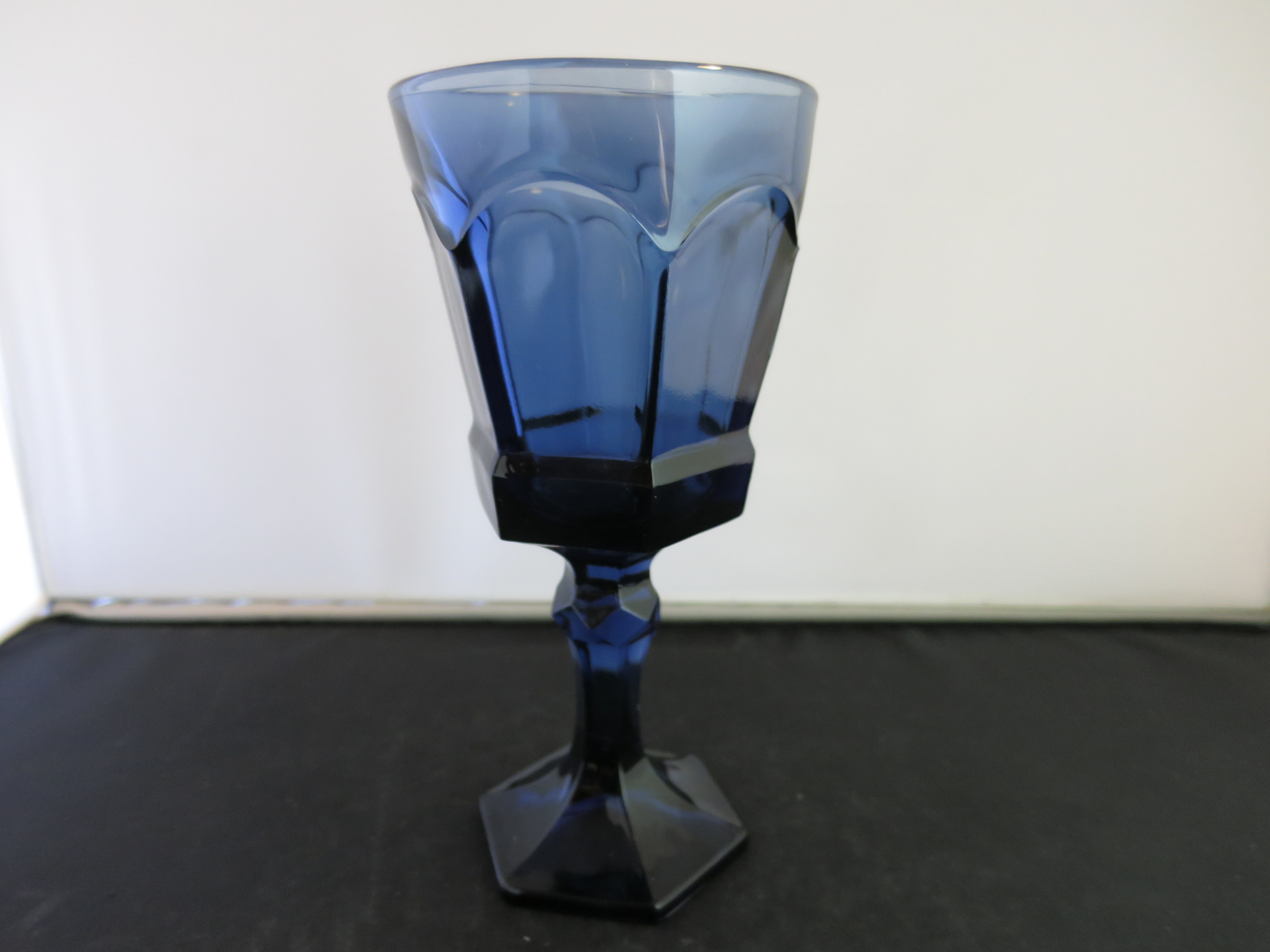 Fostoria Virginia Dark Blue Claret Water Wine Goblet