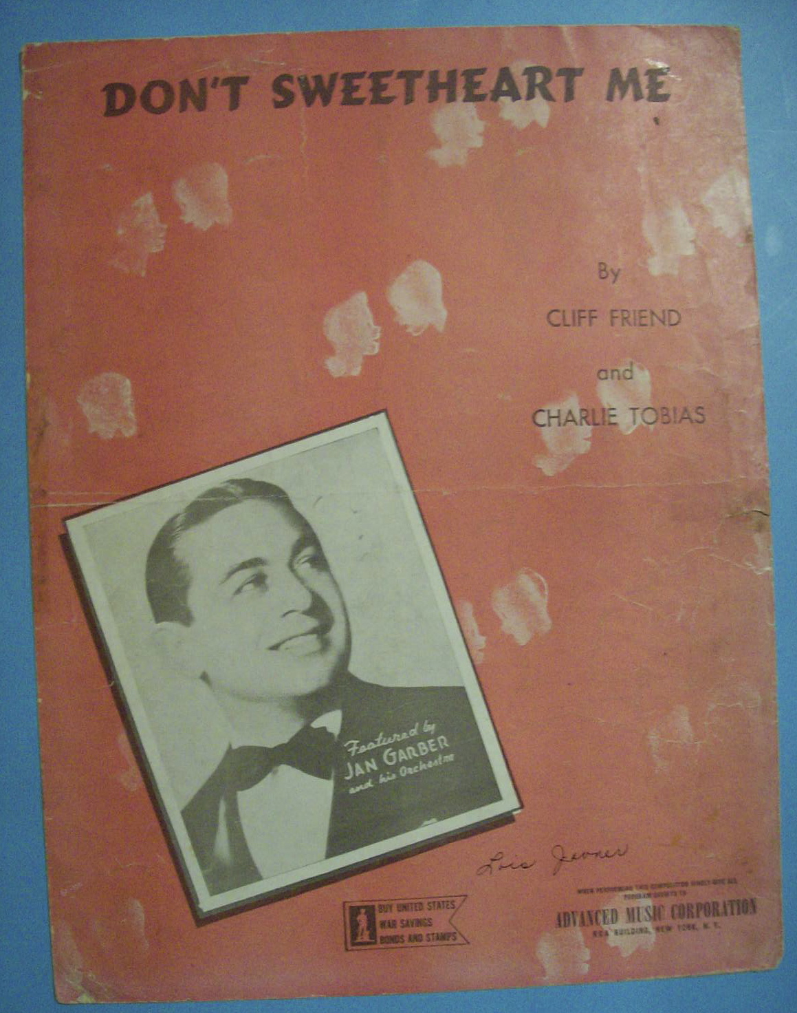Sheet Music For 1943 Don't Sweetheart Me