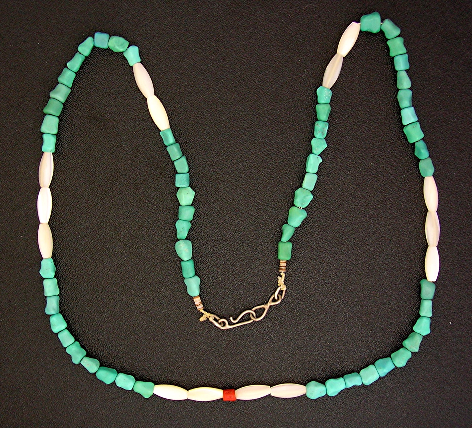 Native American Sterling Silver Turquoise Mother Pearl