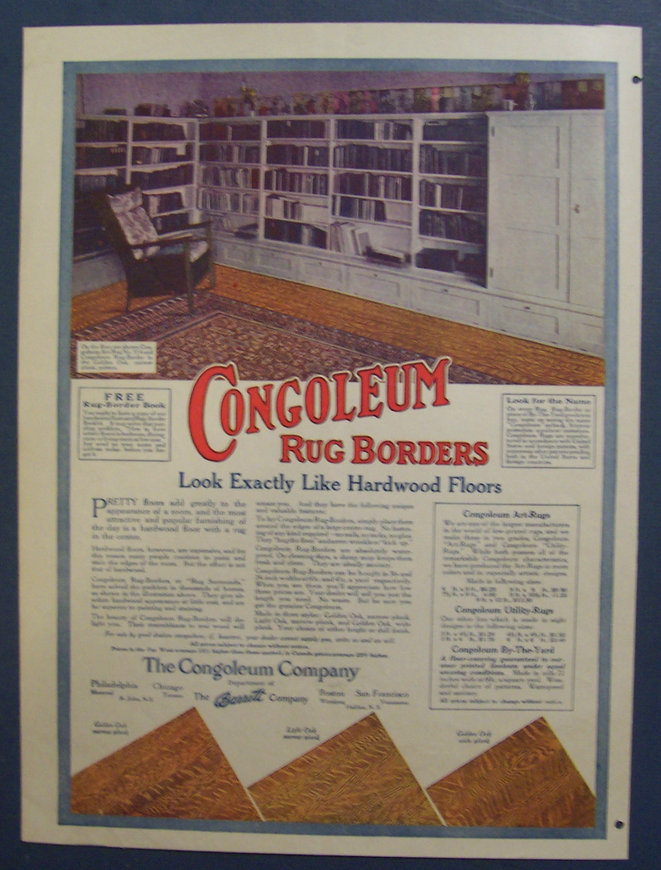 1917  Congoleum  Rug  Borders