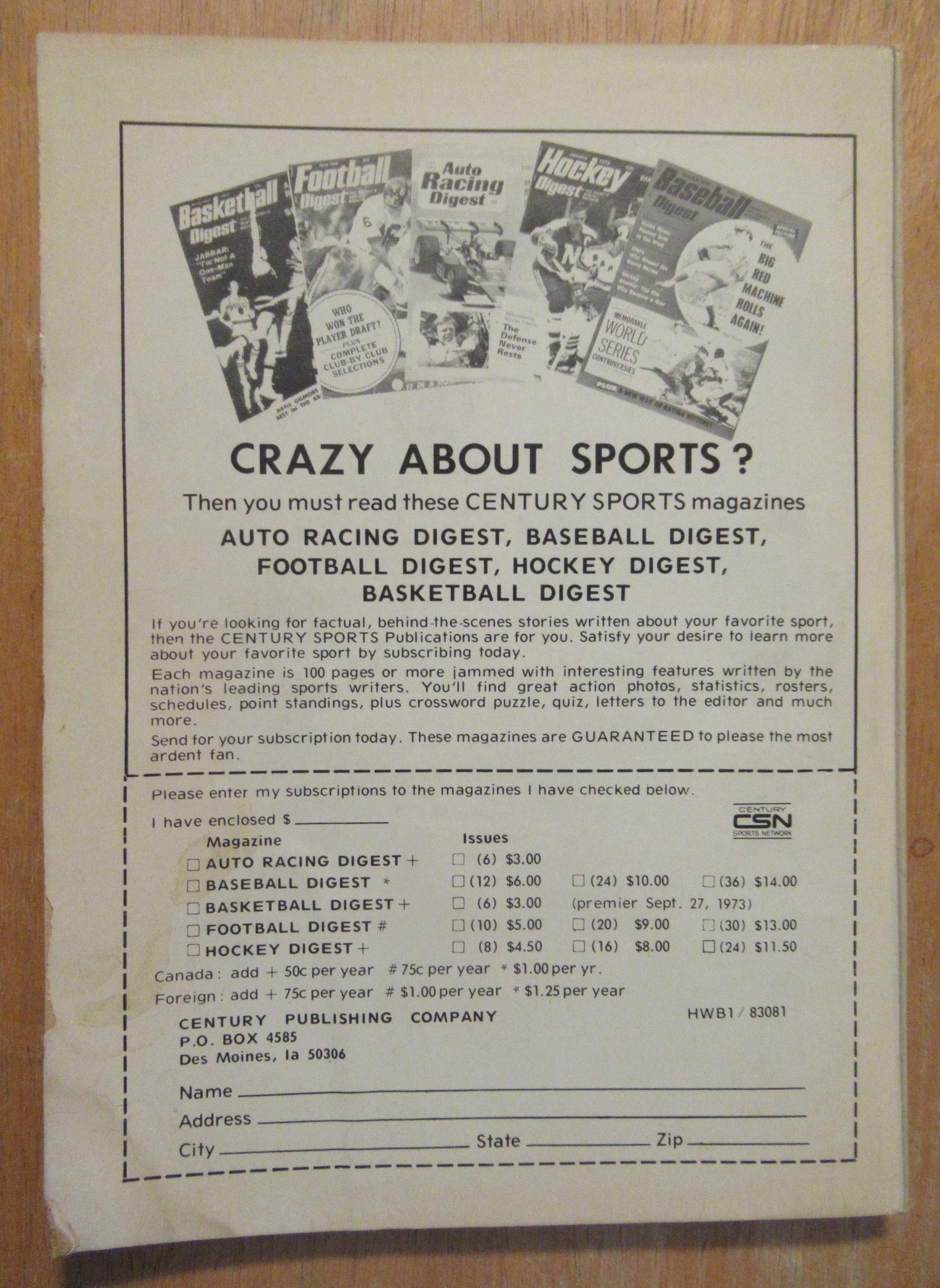 Baseball Digest August 1973 Allen, Melton & May