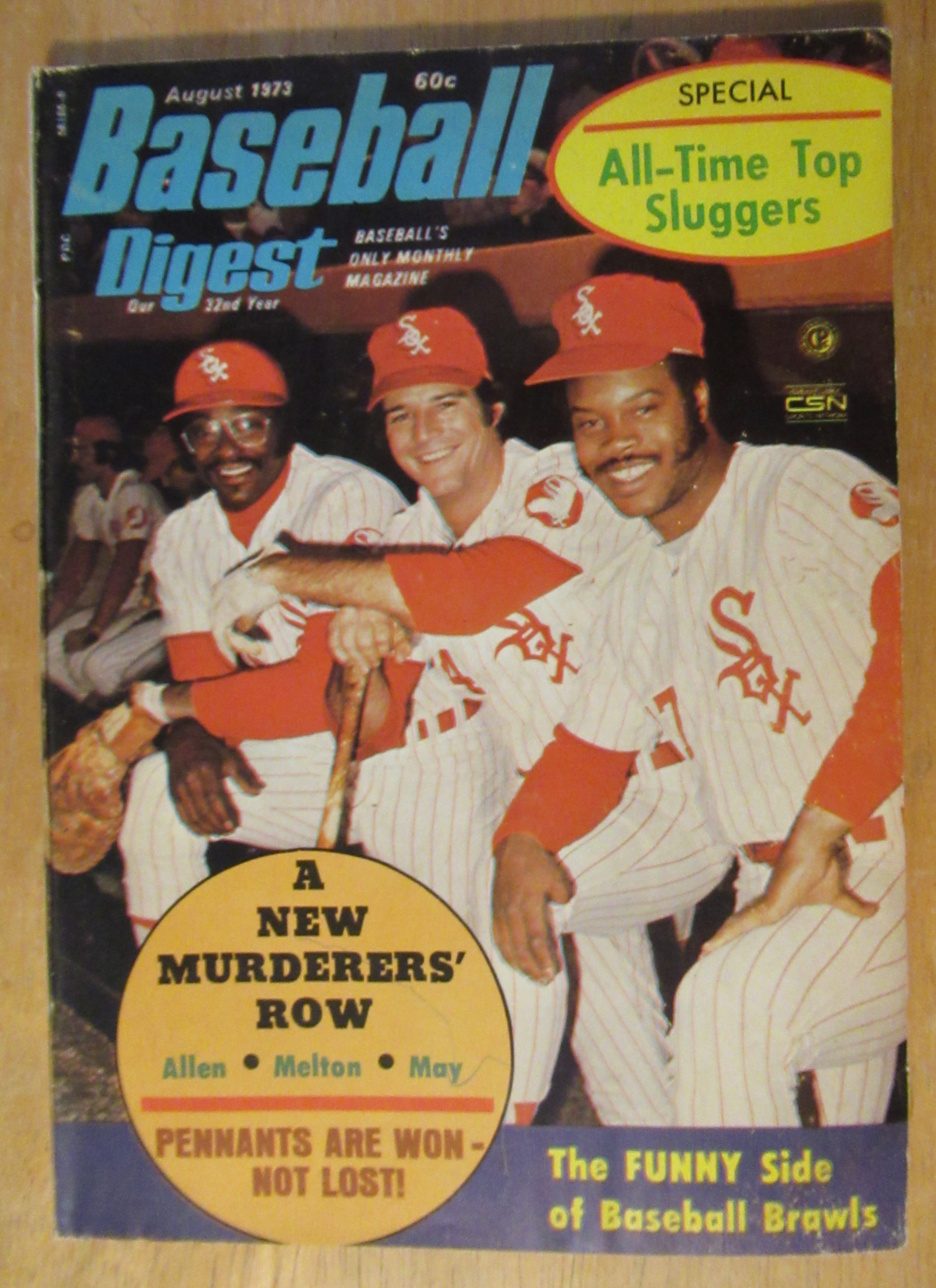 Baseball Digest August 1973 Allen, Melton & May