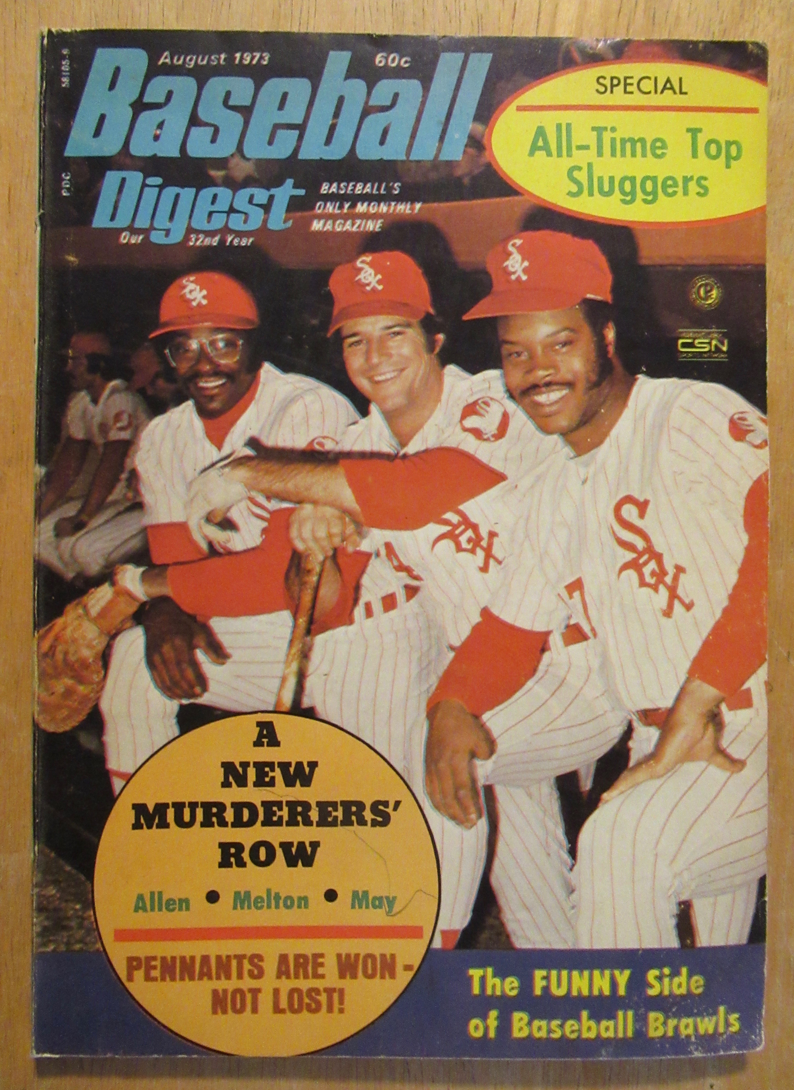 Baseball Digest August 1973 Allen, Melton & May