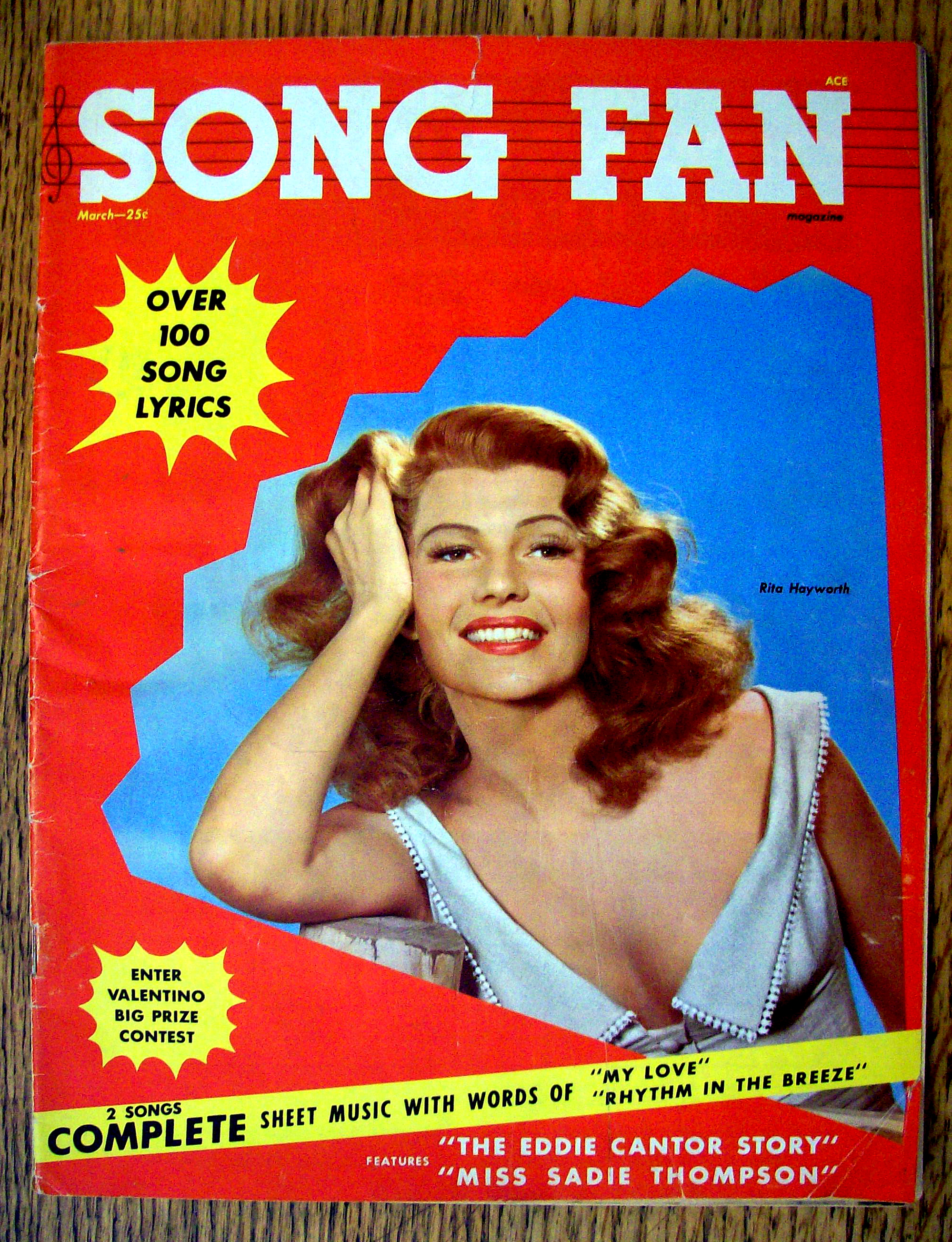 Song Fan Magazine  March 1954  Rita Hayworth